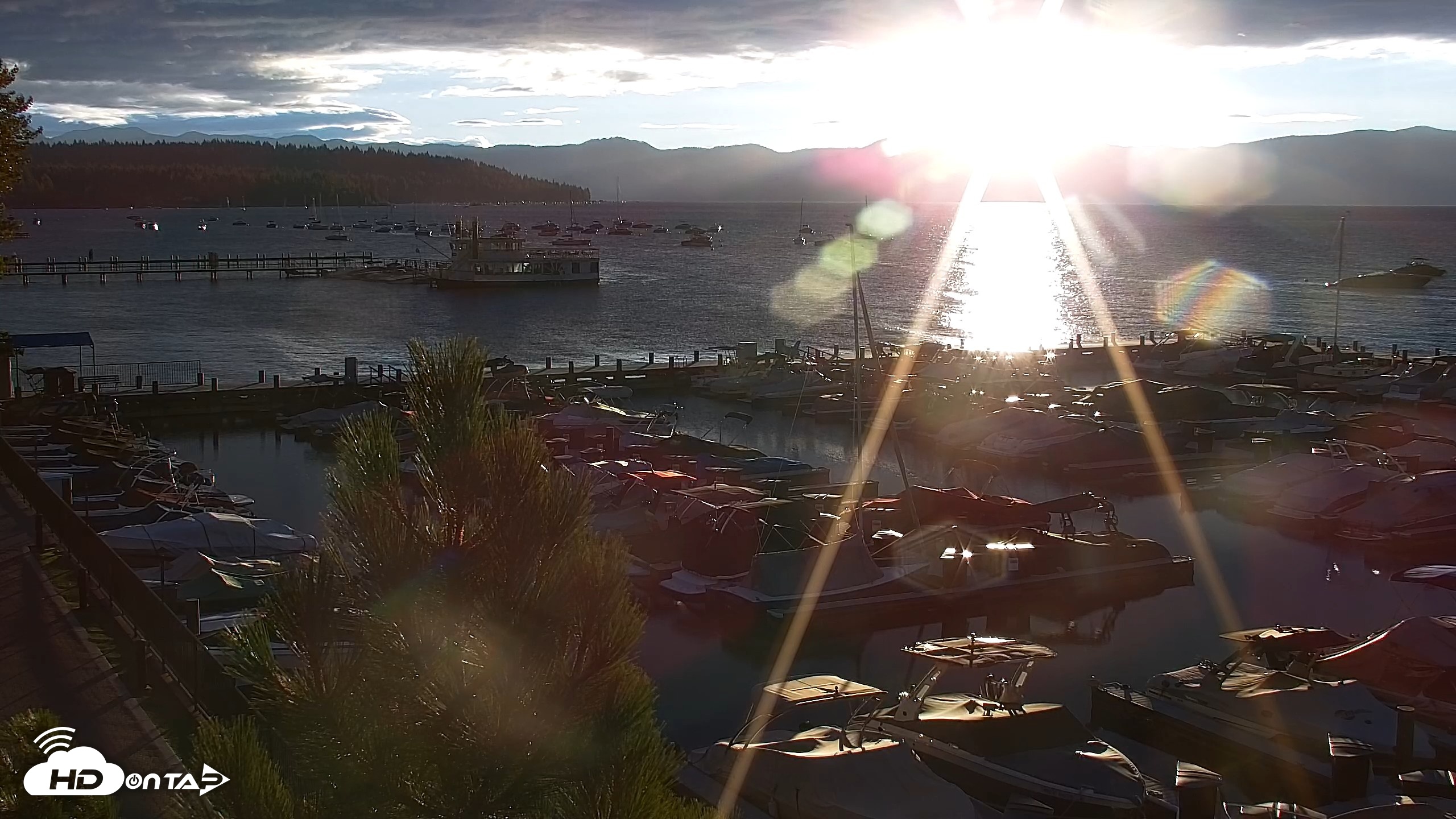 Snapshot of Tahoe City Marina - Lake Tahoe Live Webcam taken Sep 3, 2026, 6:51am PDT