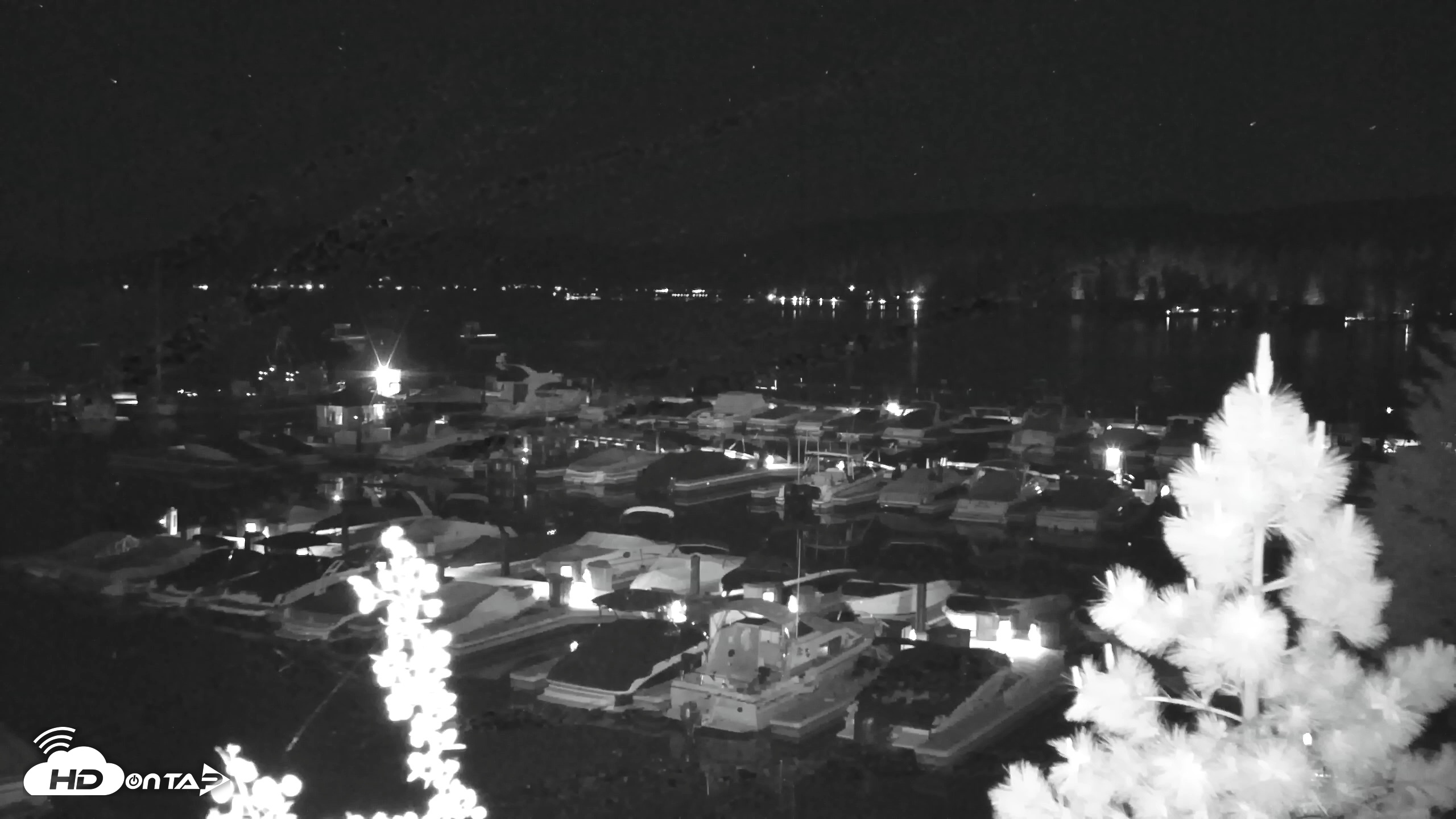 Snapshot of Tahoe City Marina - Lake Tahoe Live Webcam taken Jun 12, 2026, 12:25am PDT