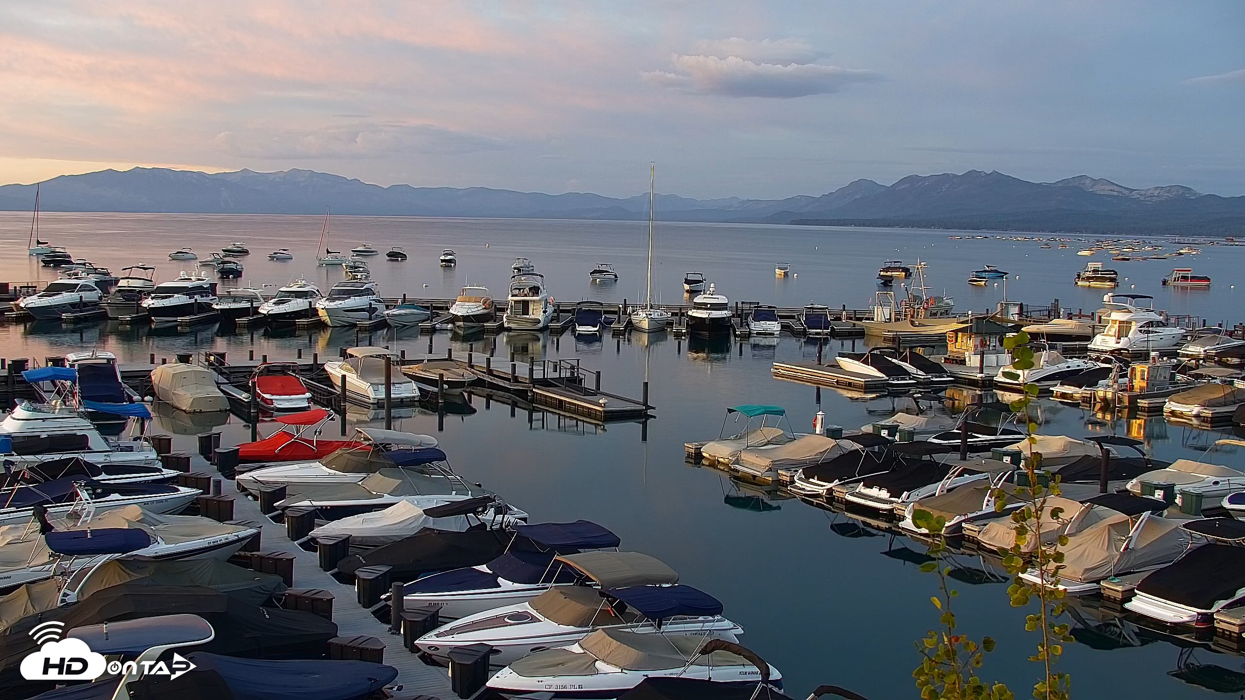 Snapshot of Tahoe City Marina - Lake Tahoe Live Webcam taken Aug 12, 2026, 6:05am PDT