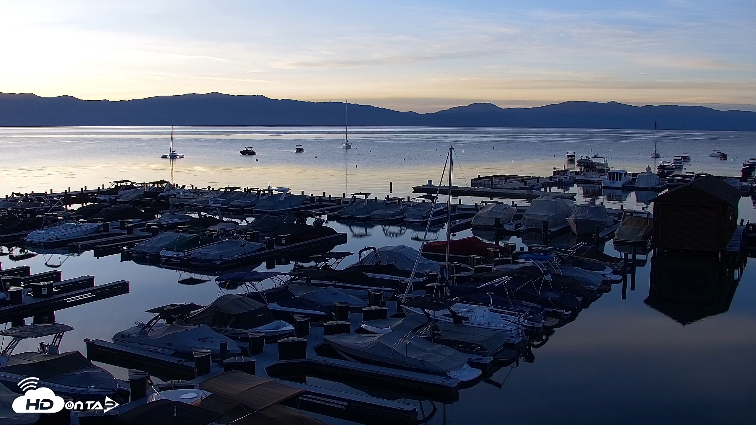 Snapshot of Tahoe City Marina - Lake Tahoe Live Webcam taken Jun 8, 2026, 5:43am PDT