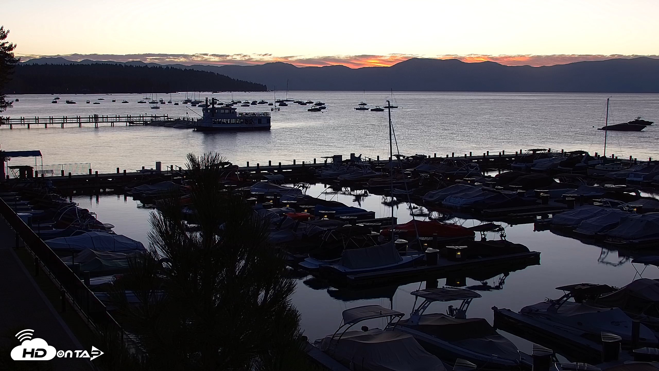Snapshot of Tahoe City Marina - Lake Tahoe Live Webcam taken Sep 1, 2026, 6:17am PDT