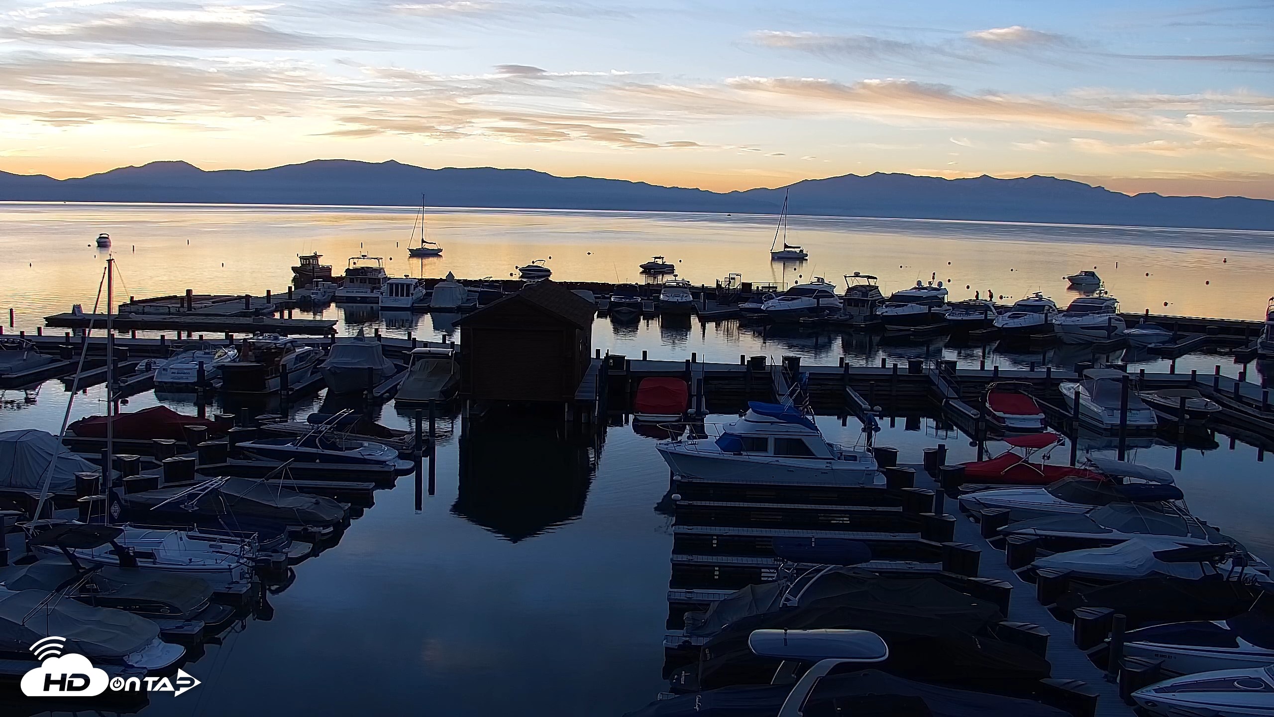 Snapshot of Tahoe City Marina - Lake Tahoe Live Webcam taken Oct 2, 2026, 7:01am PDT