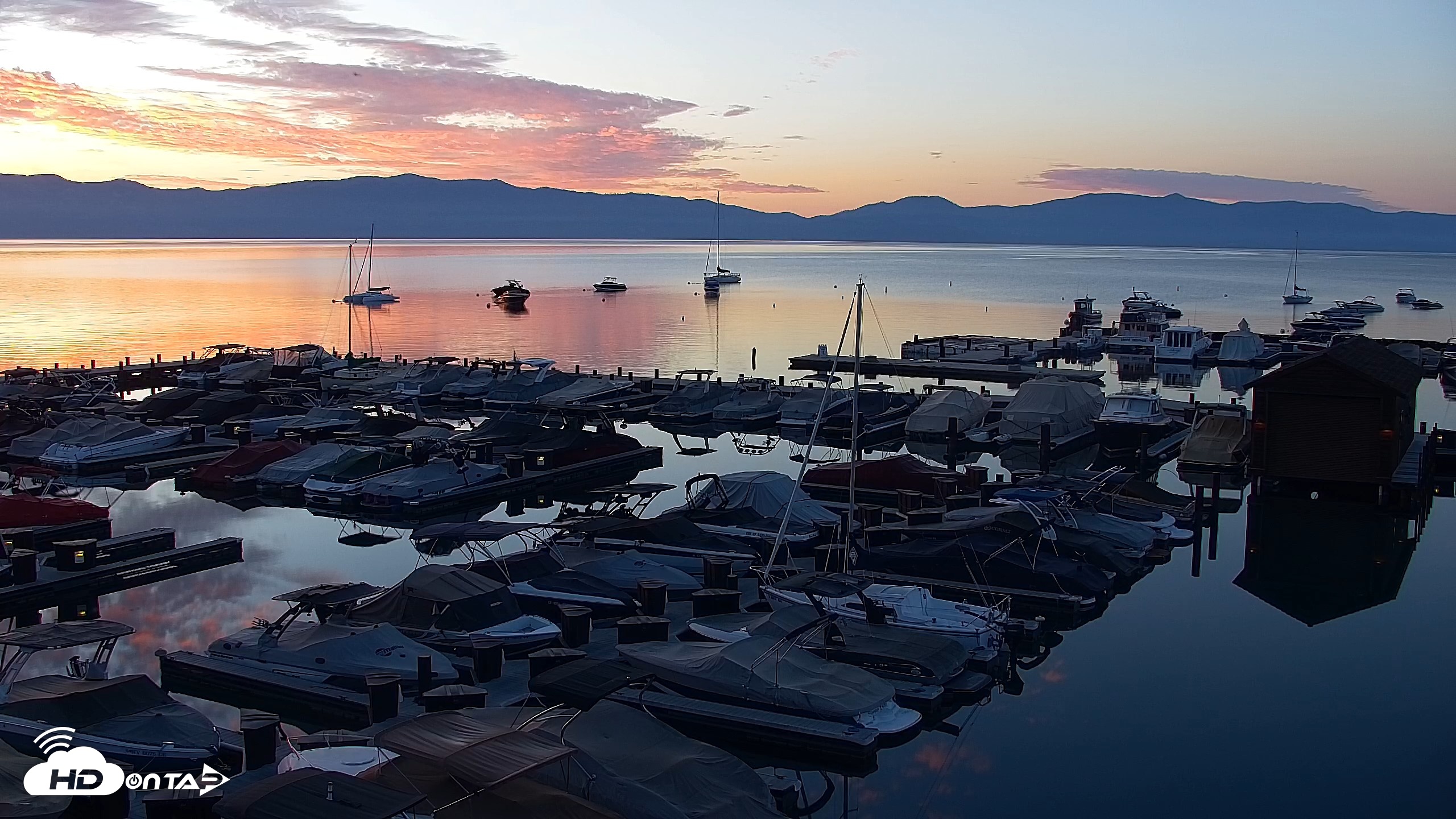Snapshot of Tahoe City Marina - Lake Tahoe Live Webcam taken Jun 18, 2026, 5:26am PDT