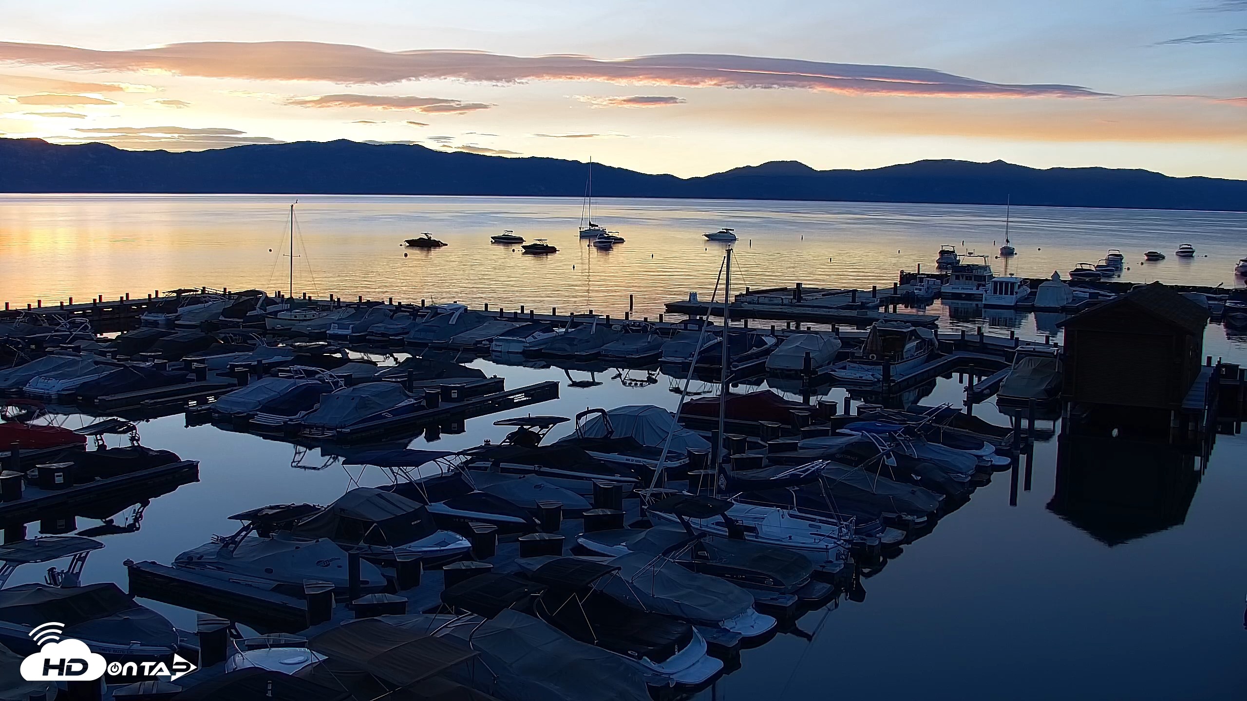 Snapshot of Tahoe City Marina - Lake Tahoe Live Webcam taken Sep 11, 2026, 6:44am PDT