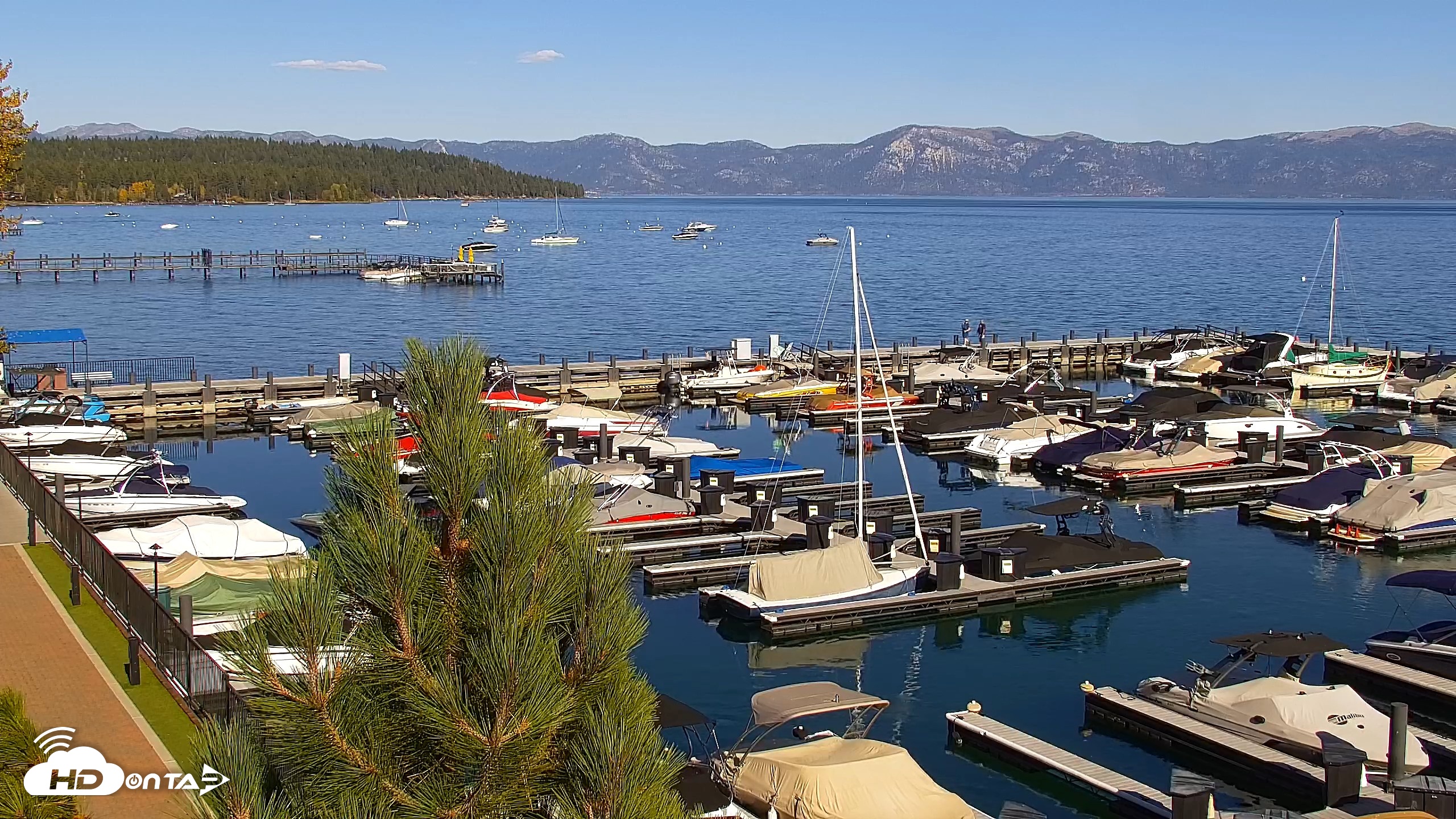 Snapshot of Tahoe City Marina - Lake Tahoe Live Webcam taken Oct 8, 2026, 3:40pm PDT