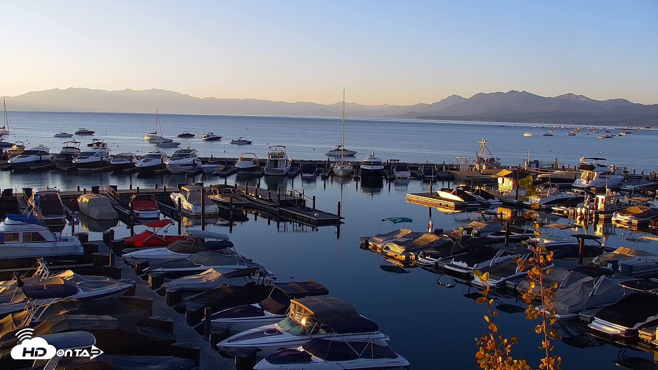 Snapshot of Tahoe City Marina - Lake Tahoe Live Webcam taken Sep 22, 2026, 7:12am PDT