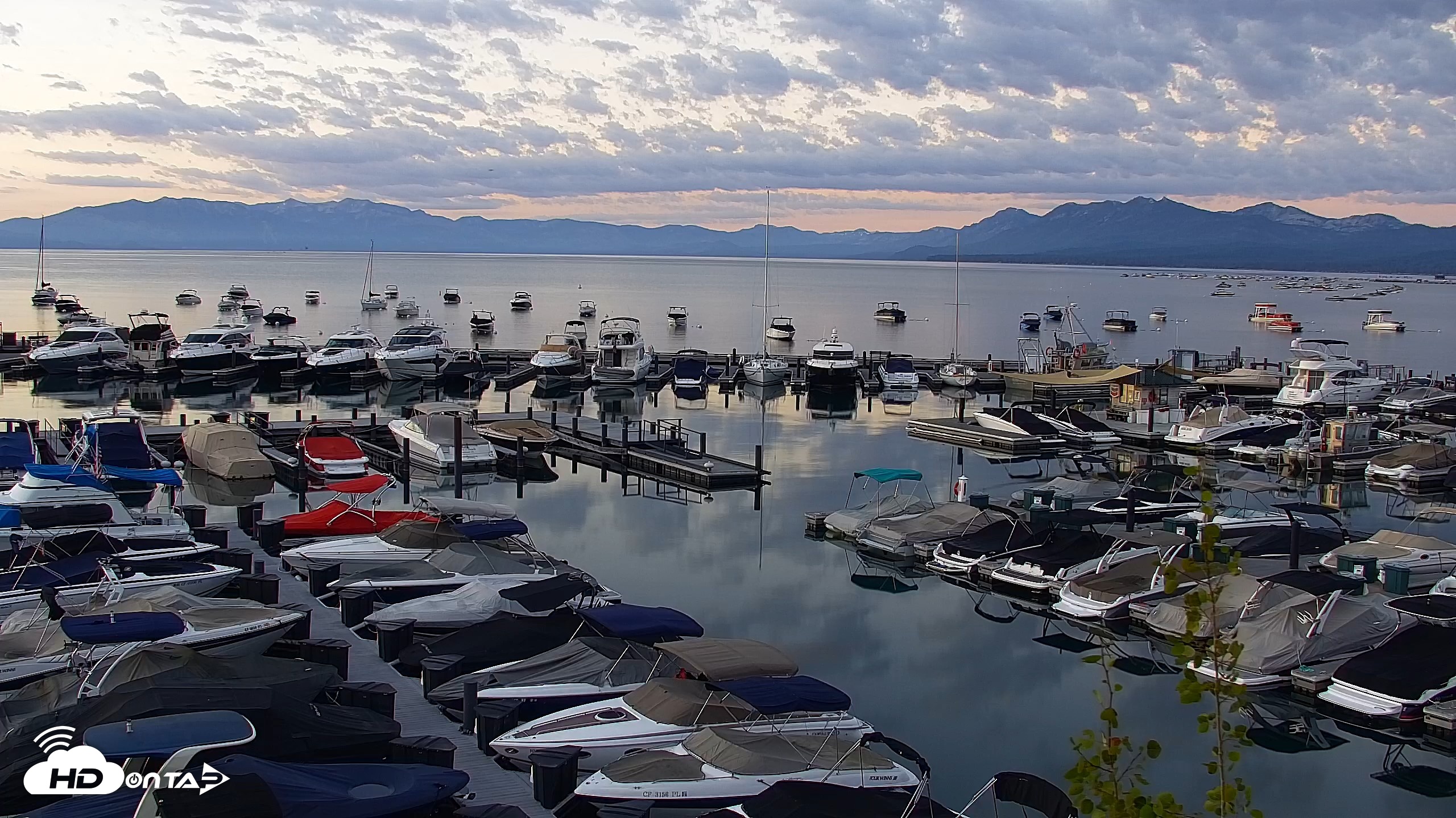 Snapshot of Tahoe City Marina - Lake Tahoe Live Webcam taken Jul 16, 2026, 5:46am PDT