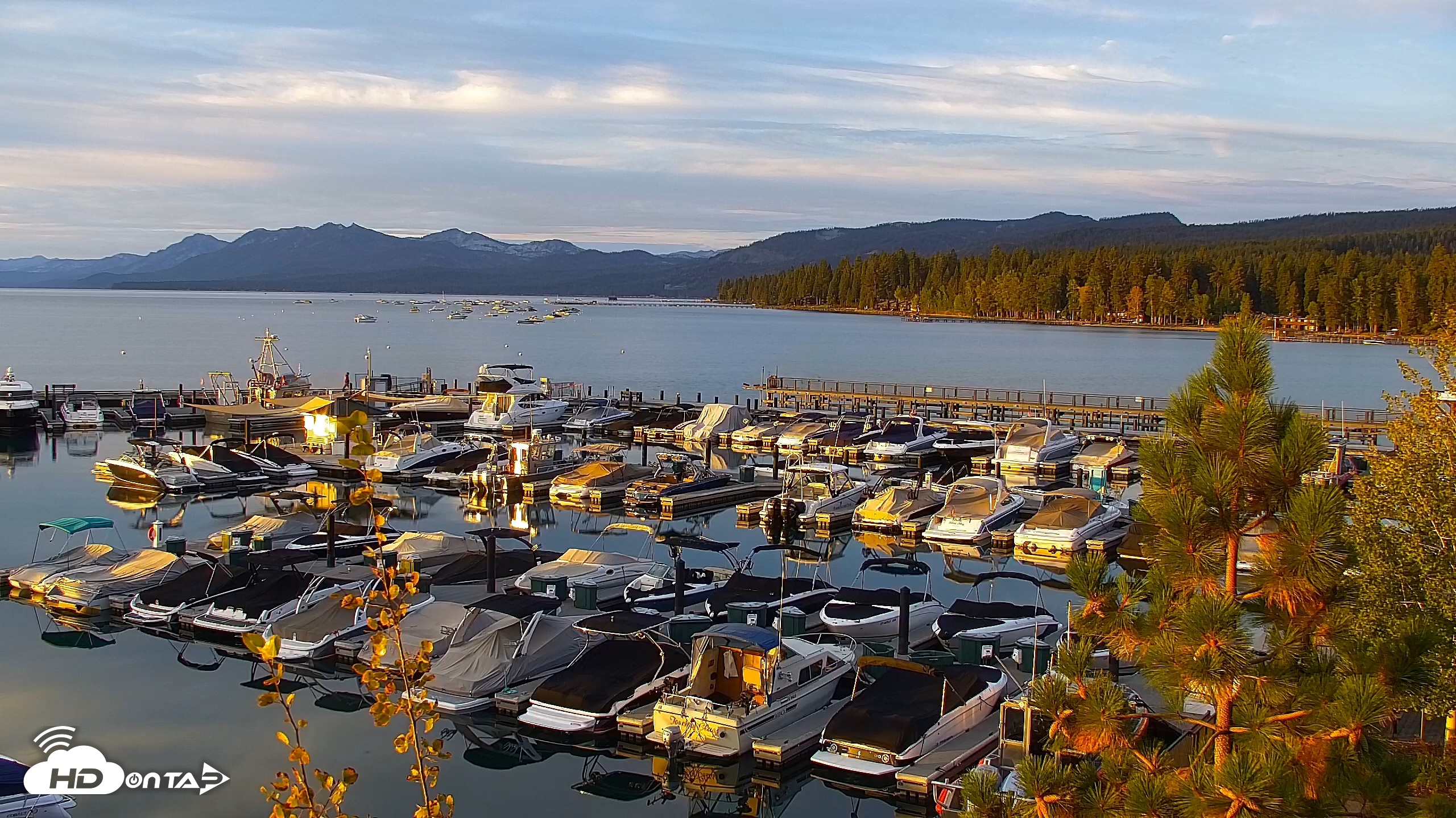 Snapshot of Tahoe City Marina - Lake Tahoe Live Webcam taken Sep 20, 2026, 7:05am PDT