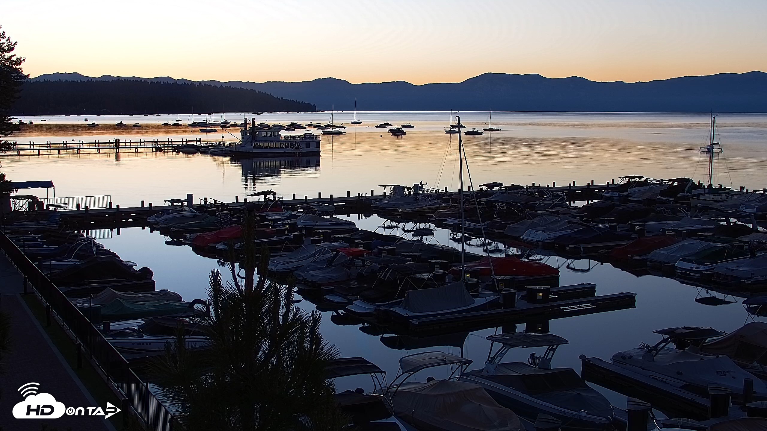 Snapshot of Tahoe City Marina - Lake Tahoe Live Webcam taken Jun 23, 2026, 5:30am PDT