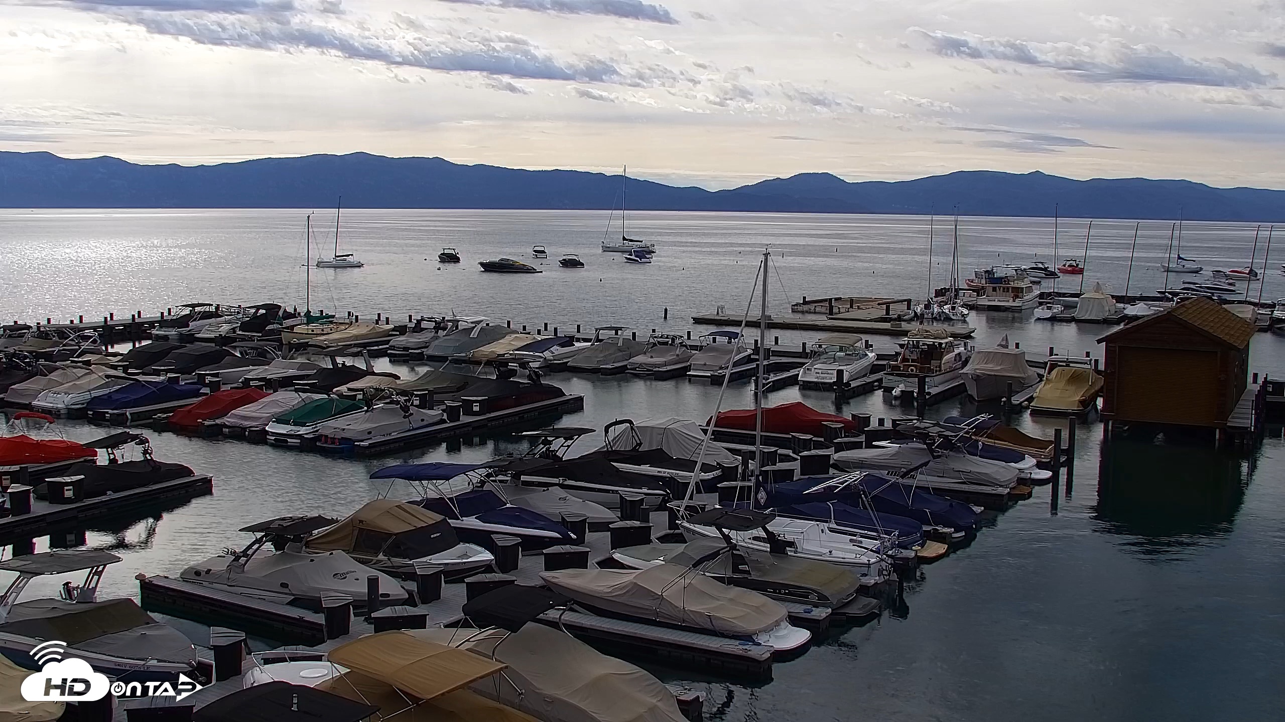 Snapshot of Tahoe City Marina - Lake Tahoe Live Webcam taken Jul 12, 2026, 8:39am PDT