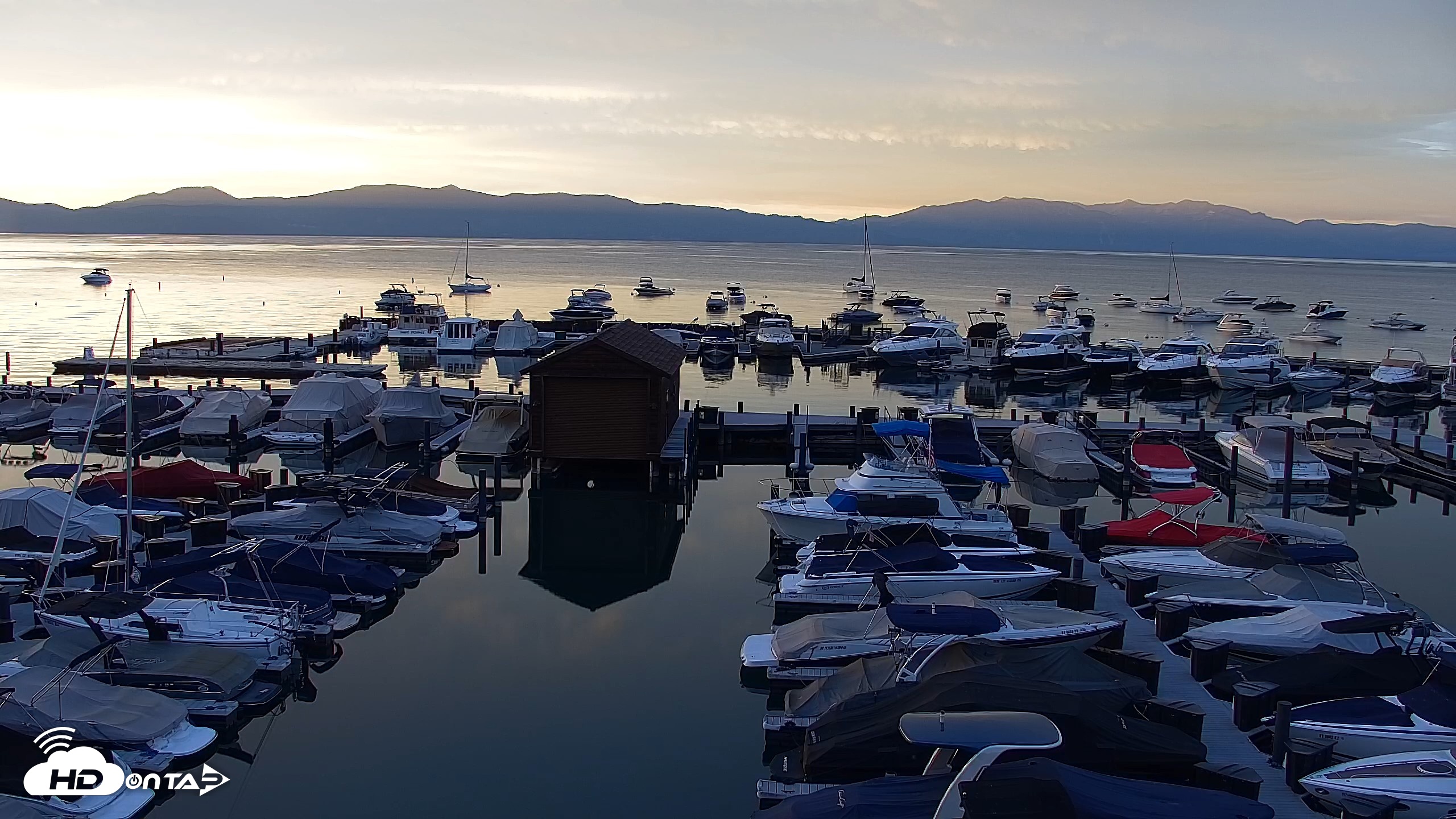 Snapshot of Tahoe City Marina - Lake Tahoe Live Webcam taken Aug 25, 2026, 6:30am PDT