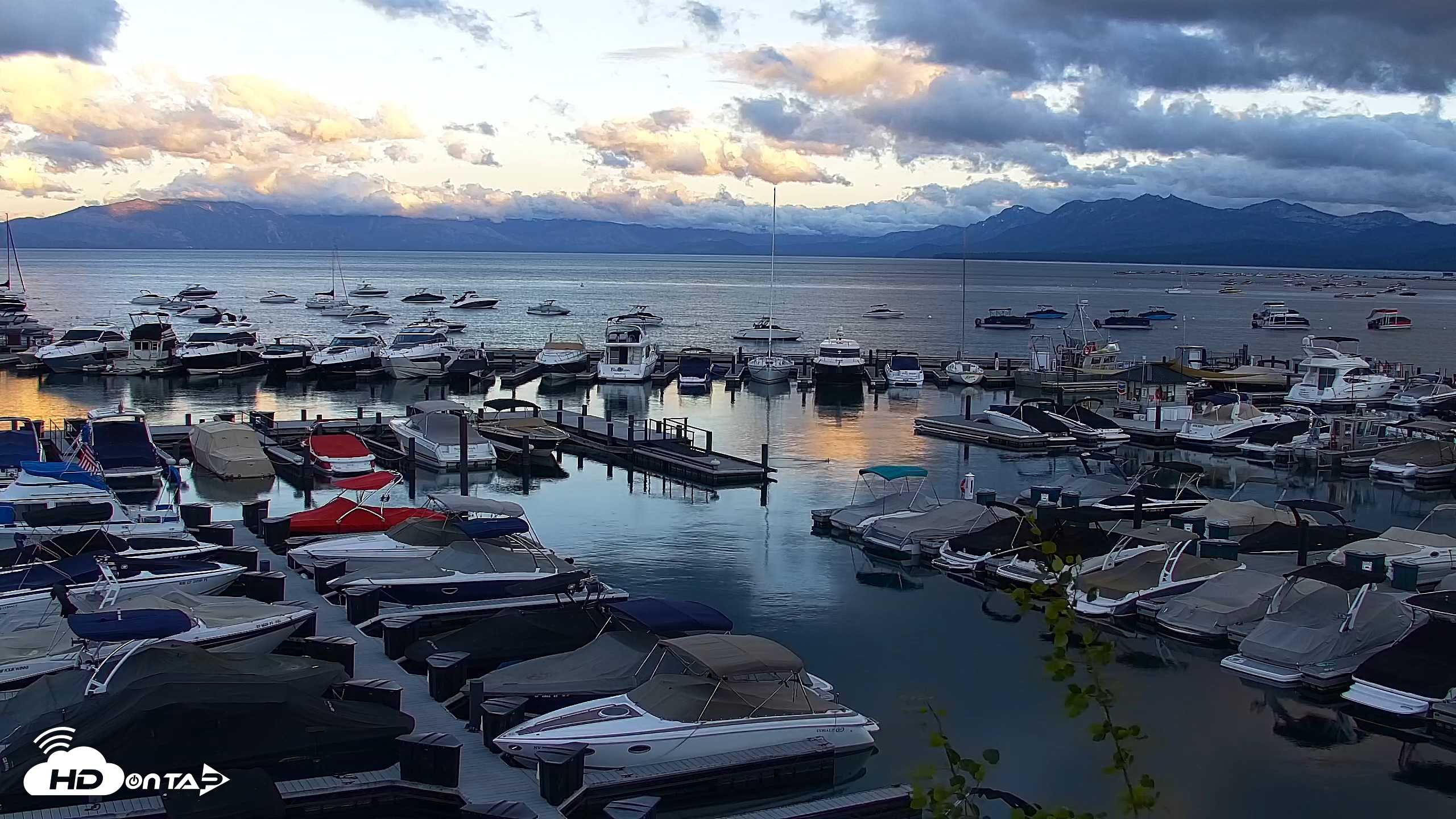 Snapshot of Tahoe City Marina - Lake Tahoe Live Webcam taken Jun 26, 2026, 8:17pm PDT