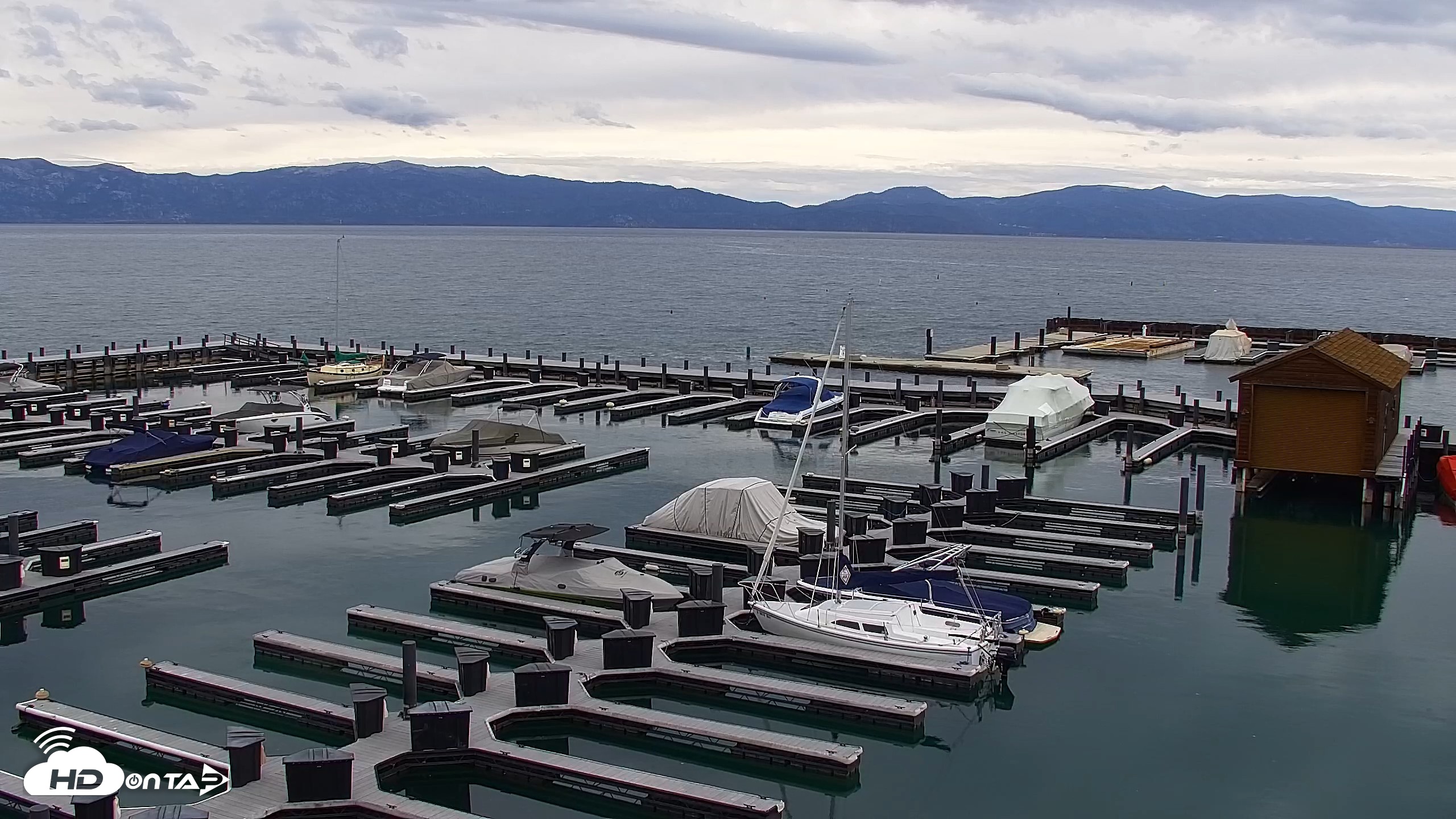 Snapshot of Tahoe City Marina - Lake Tahoe Live Webcam taken Oct 21, 2026, 11:47am PDT