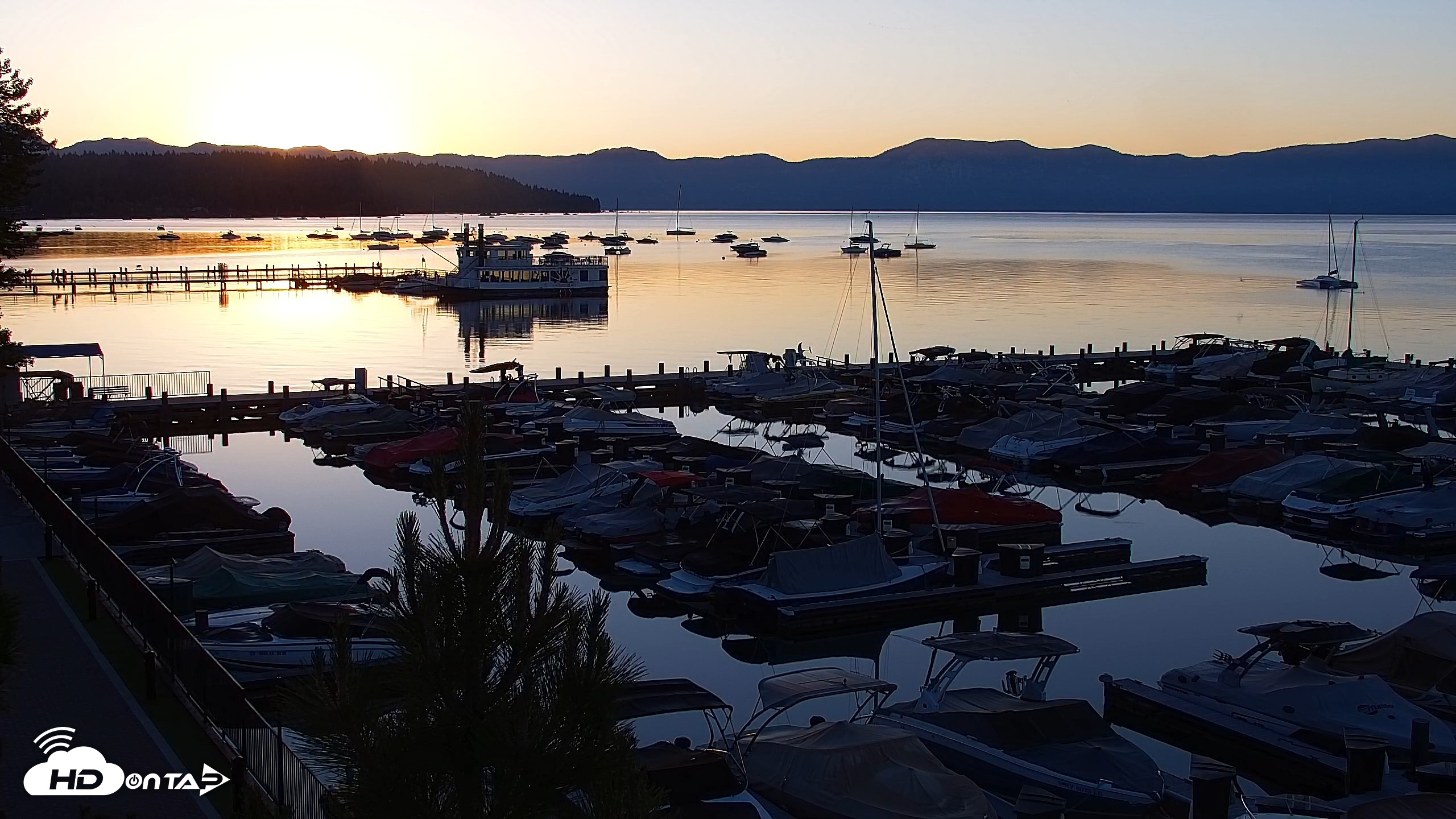 Snapshot of Tahoe City Marina - Lake Tahoe Live Webcam taken Jun 23, 2026, 5:46am PDT