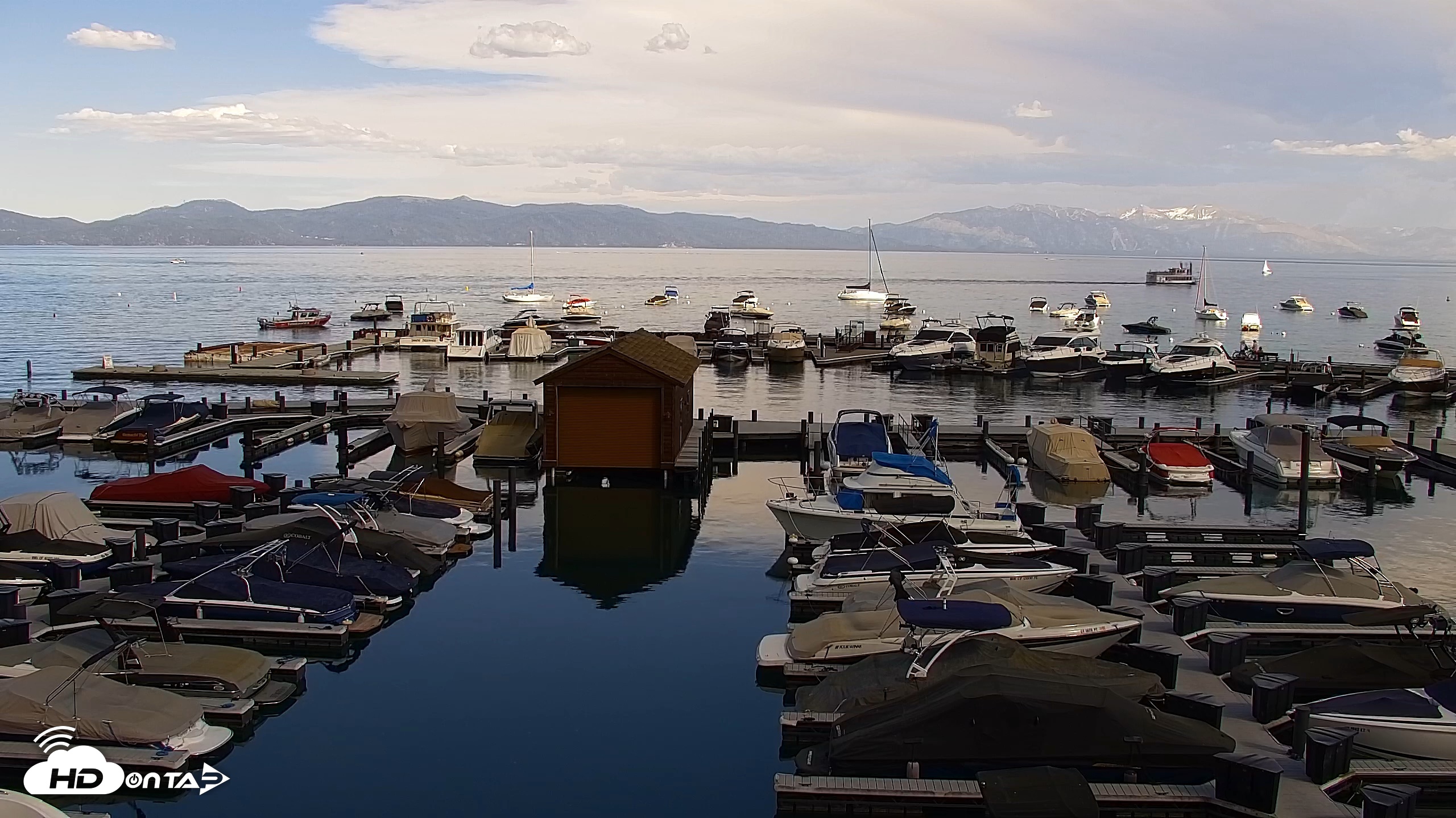 Snapshot of Tahoe City Marina - Lake Tahoe Live Webcam taken Jun 14, 2026, 4:37pm PDT