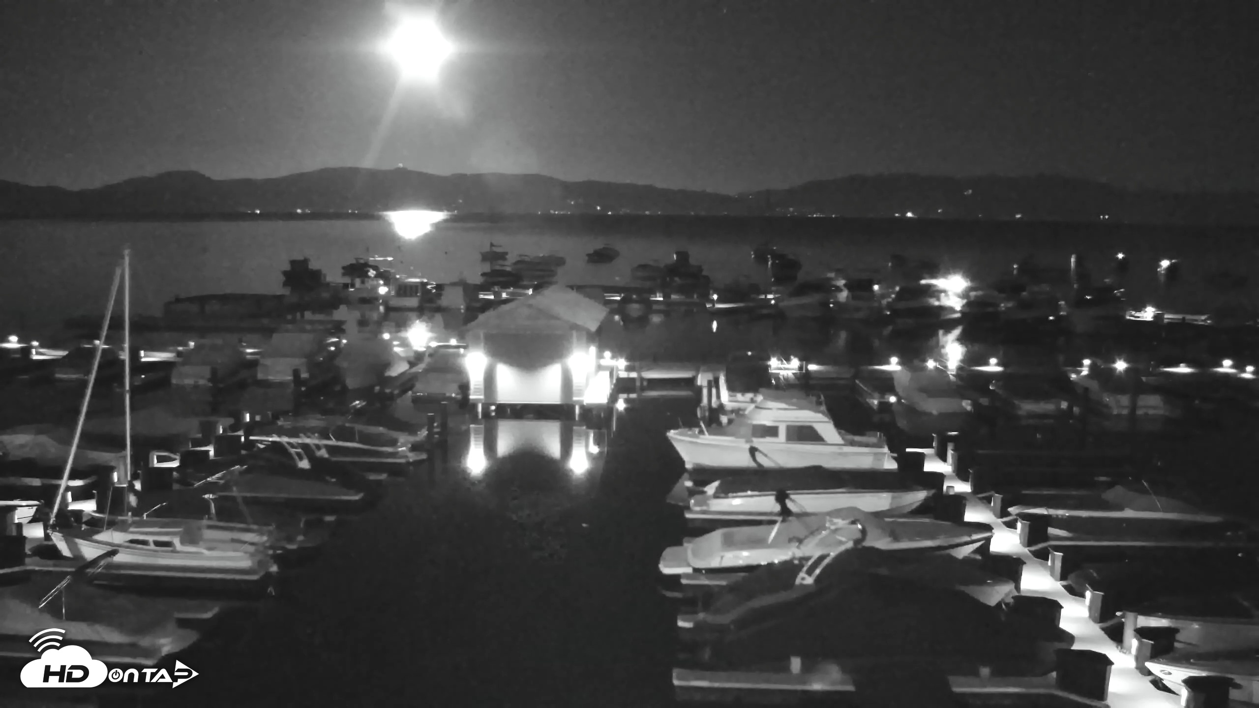 Snapshot of Tahoe City Marina - Lake Tahoe Live Webcam taken Jun 5, 2026, 12:48am PDT