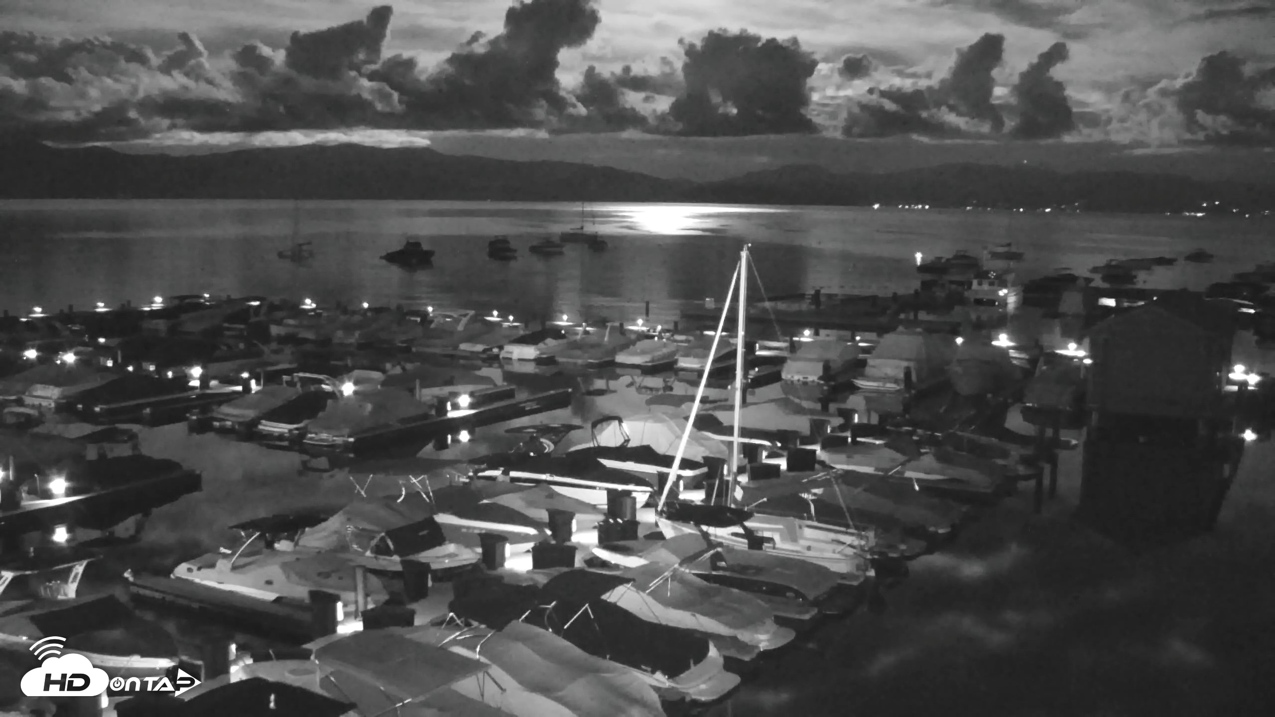 Snapshot of Tahoe City Marina - Lake Tahoe Live Webcam taken Aug 28, 2026, 9:20pm PDT