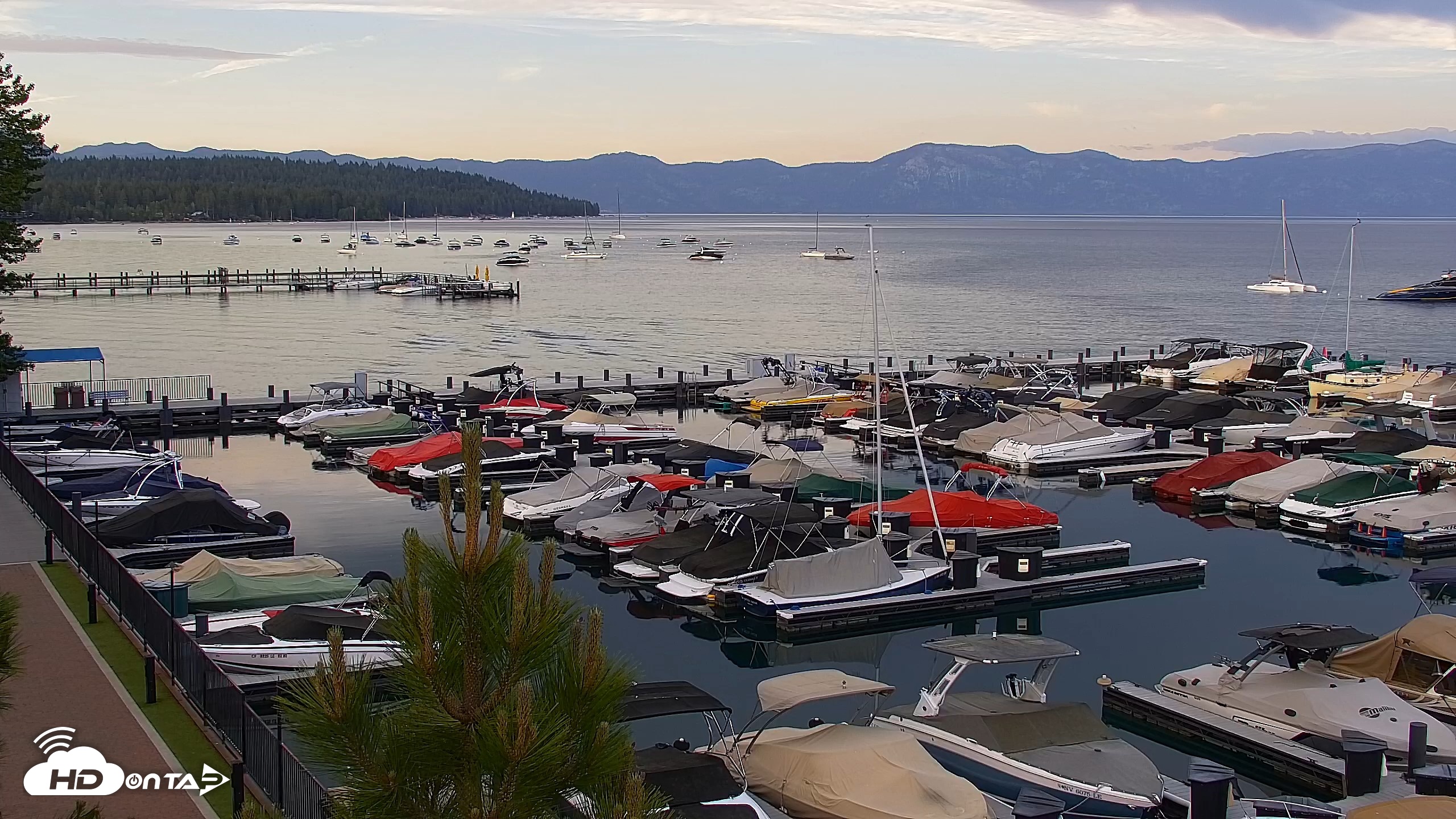 Snapshot of Tahoe City Marina - Lake Tahoe Live Webcam taken Jun 17, 2026, 7:57pm PDT