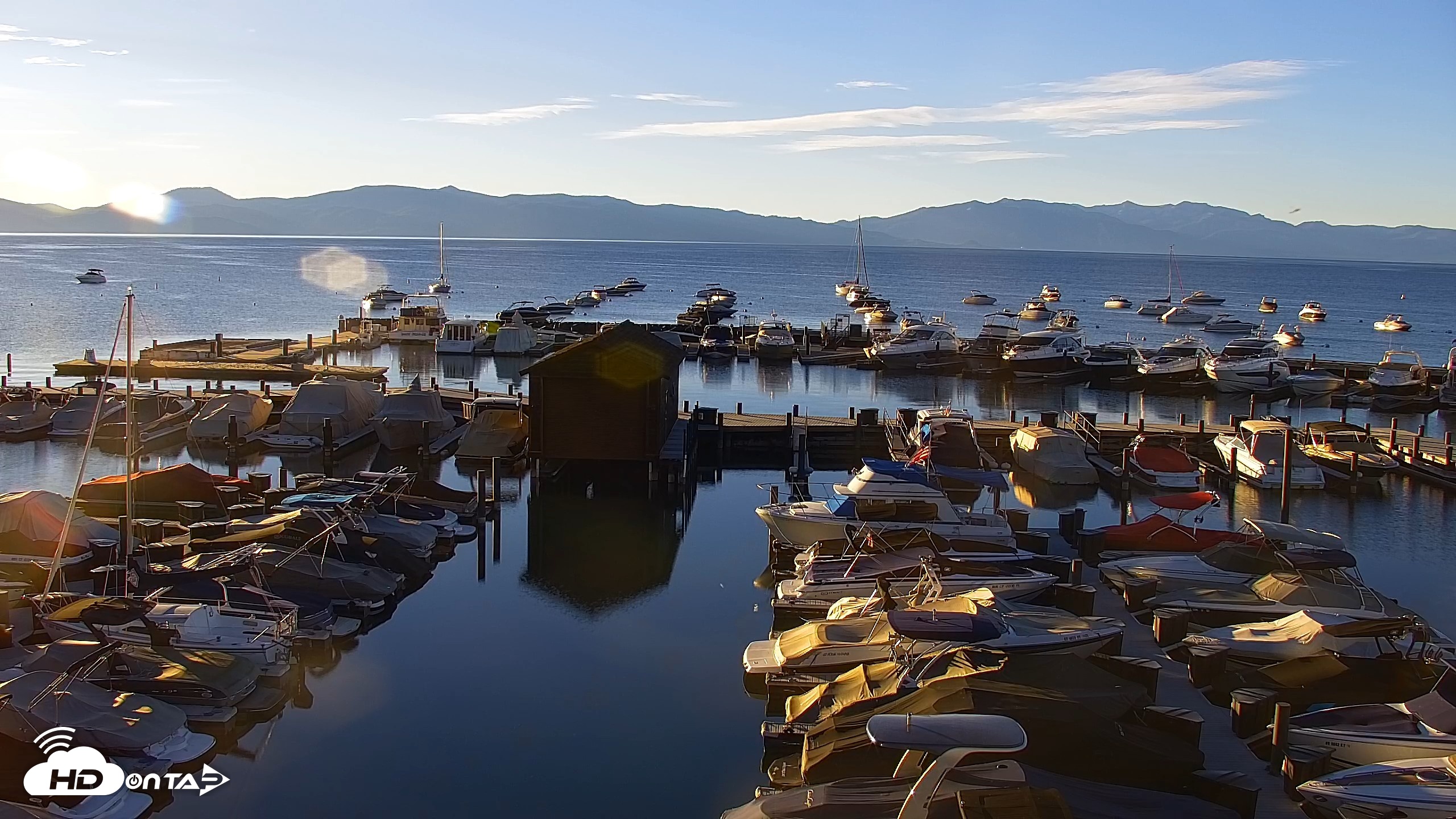 Snapshot of Tahoe City Marina - Lake Tahoe Live Webcam taken Sep 12, 2026, 7:20am PDT