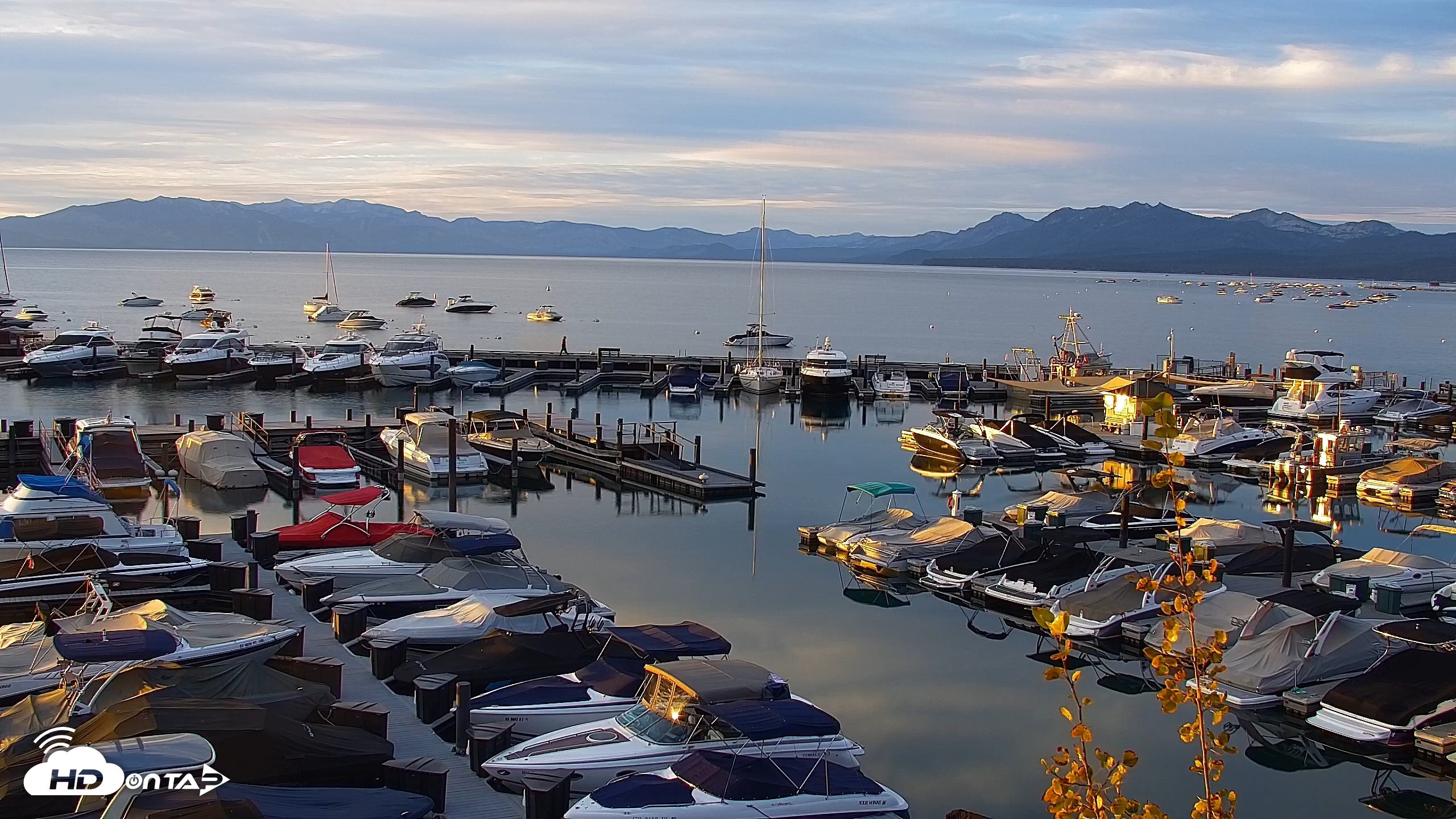 Snapshot of Tahoe City Marina - Lake Tahoe Live Webcam taken Sep 20, 2026, 7:04am PDT
