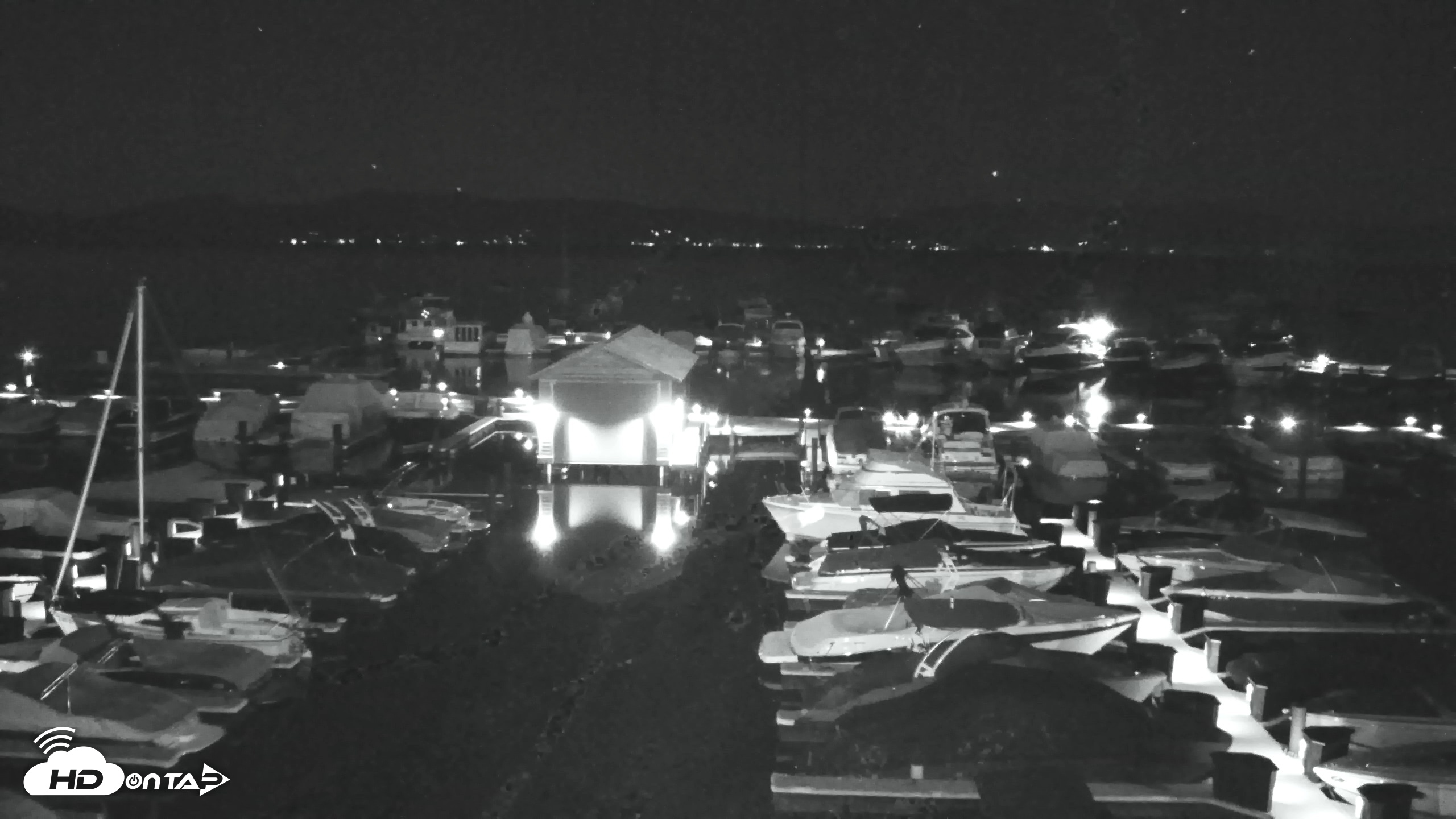 Snapshot of Tahoe City Marina - Lake Tahoe Live Webcam taken Jun 21, 2026, 10:52pm PDT