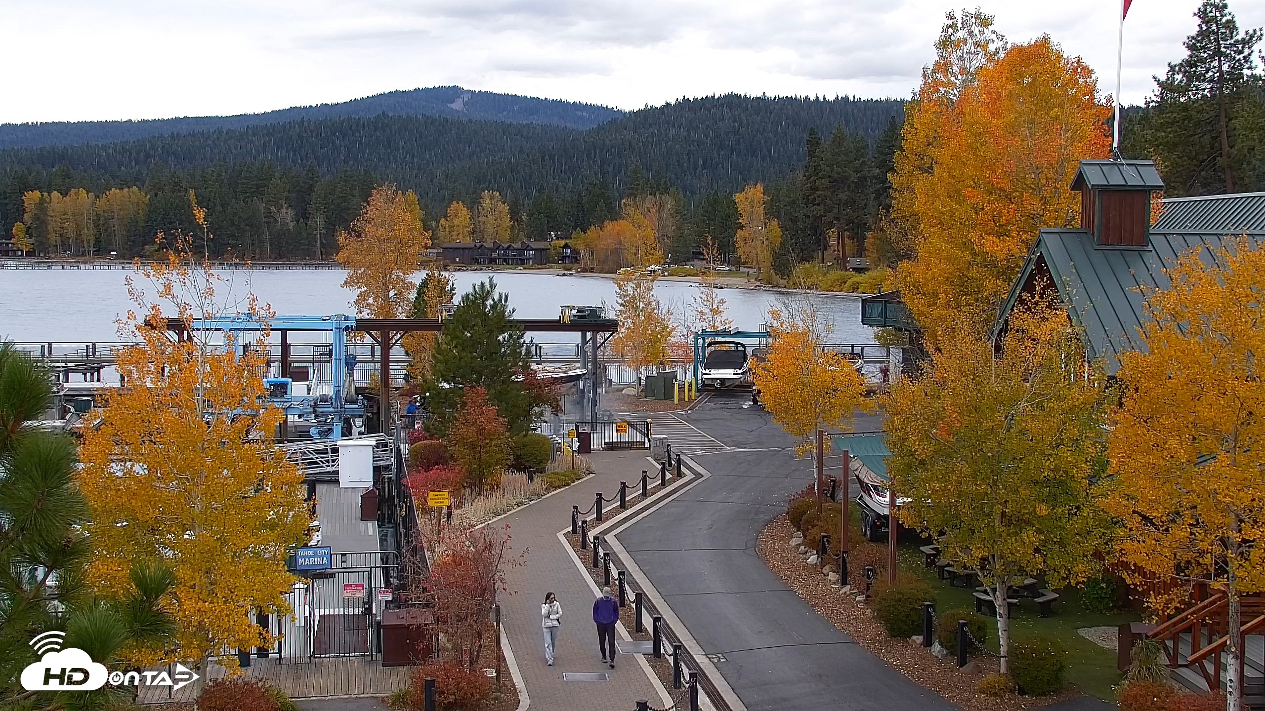 Snapshot of Tahoe City Marina - Lake Tahoe Live Webcam taken Oct 21, 2026, 11:47am PDT