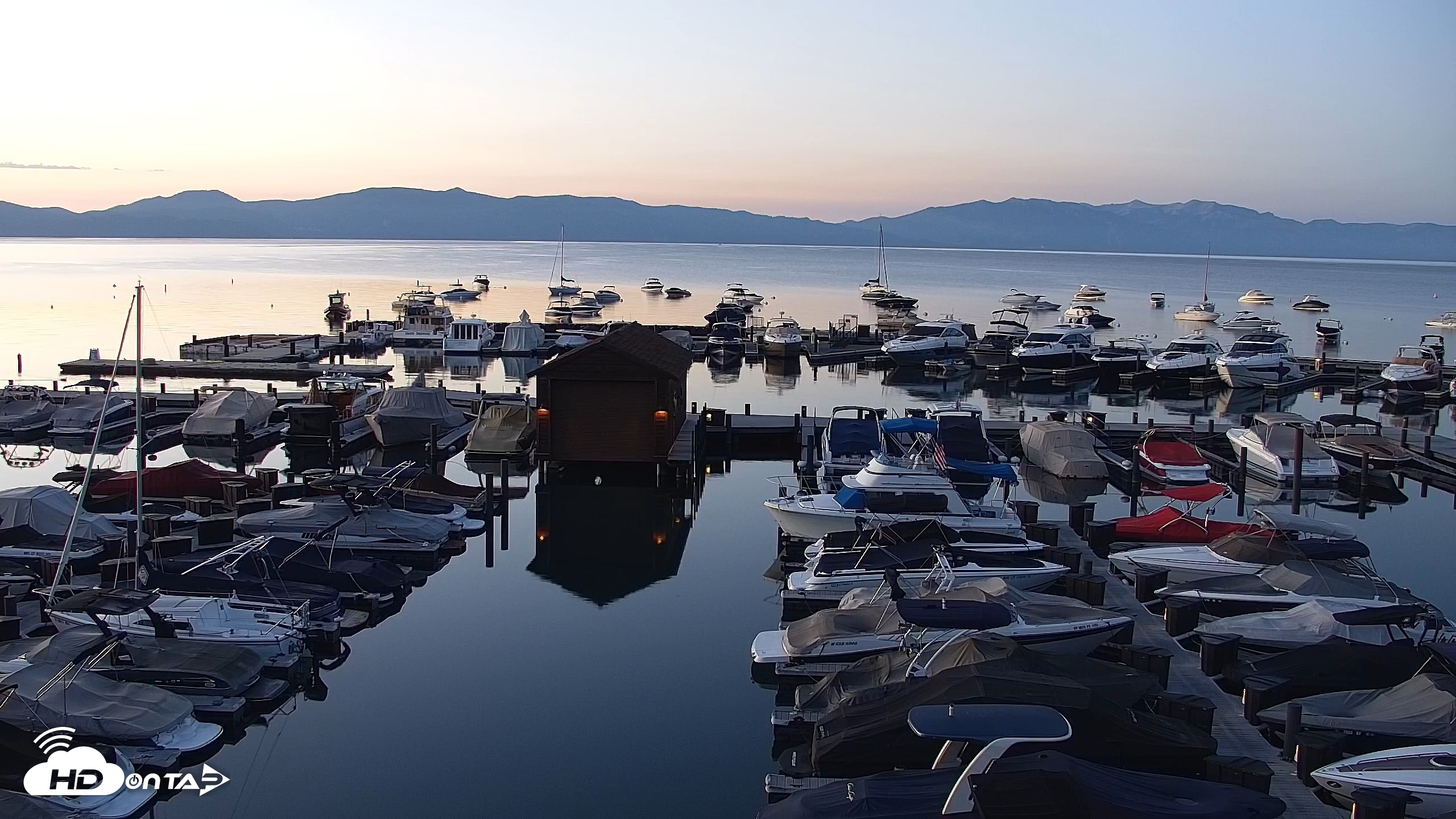 Snapshot of Tahoe City Marina - Lake Tahoe Live Webcam taken Jul 23, 2026, 5:33am PDT