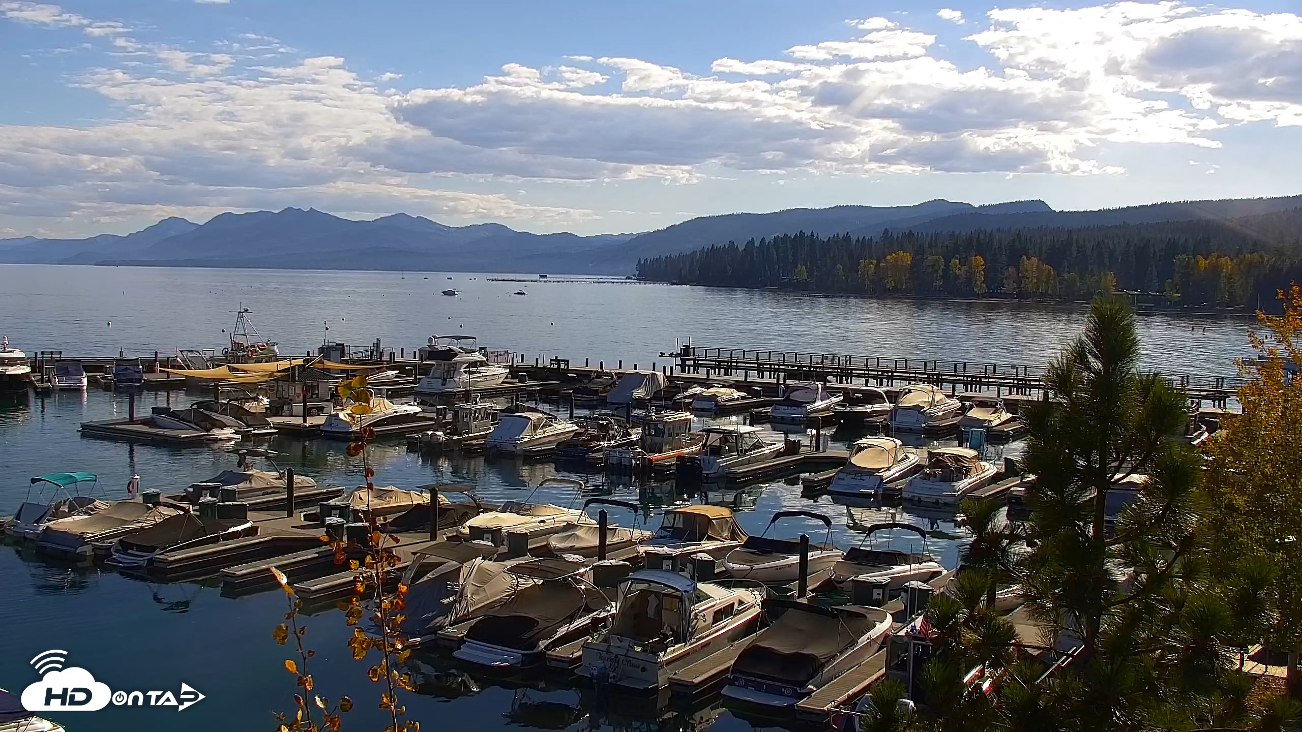 Snapshot of Tahoe City Marina - Lake Tahoe Live Webcam taken Oct 8, 2026, 3:39pm PDT