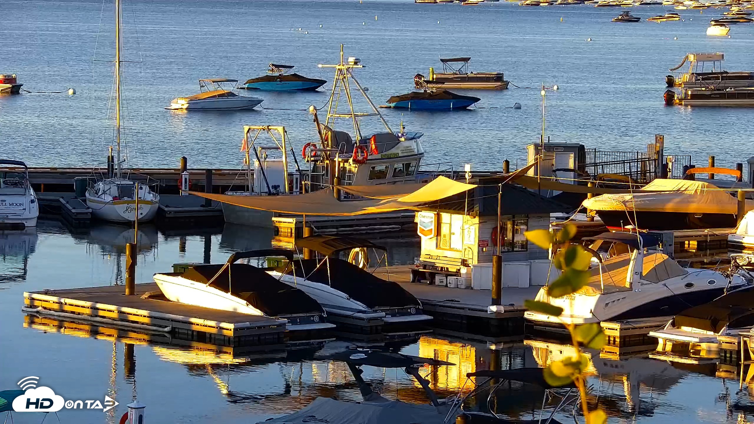 Snapshot of Tahoe City Marina - Lake Tahoe Live Webcam taken Aug 2, 2026, 6:18am PDT