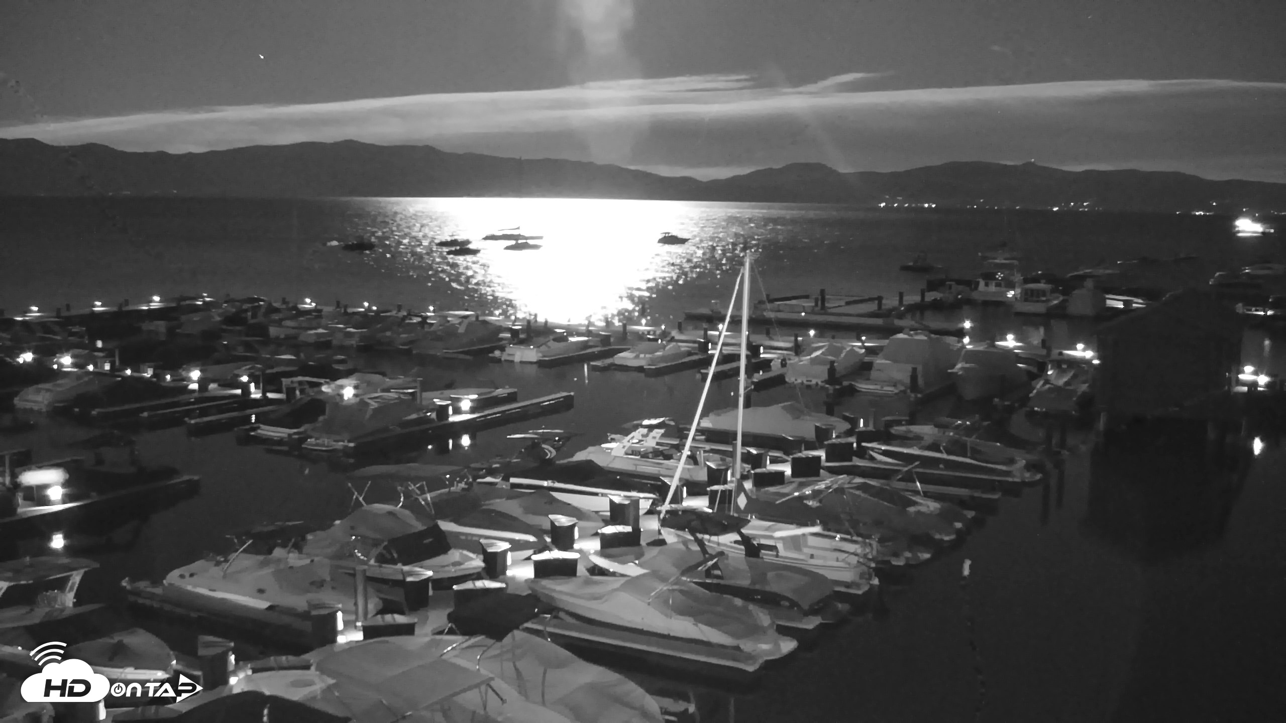 Snapshot of Tahoe City Marina - Lake Tahoe Live Webcam taken Sep 25, 2026, 7:50pm PDT