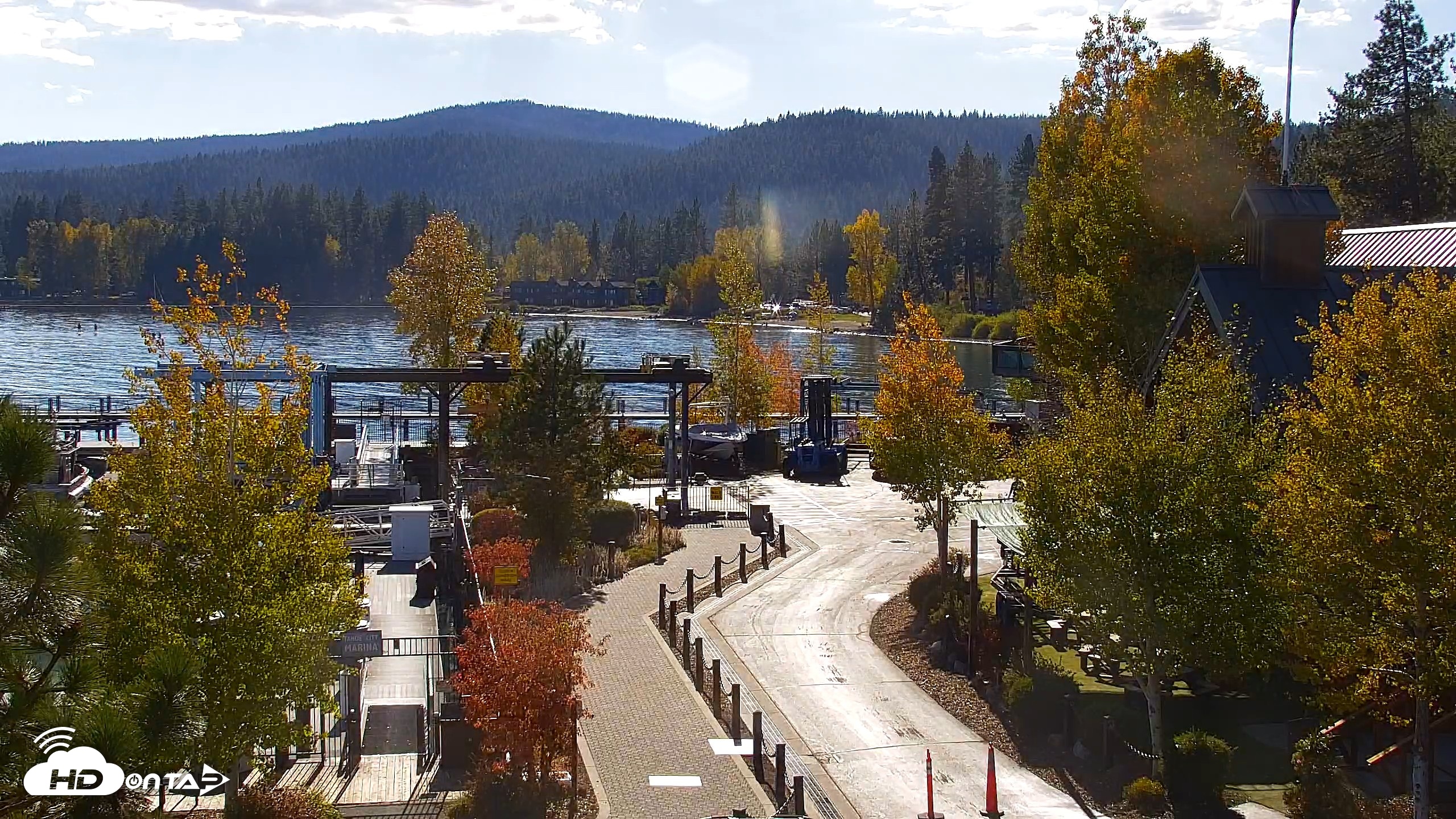 Snapshot of Tahoe City Marina - Lake Tahoe Live Webcam taken Oct 8, 2026, 3:40pm PDT