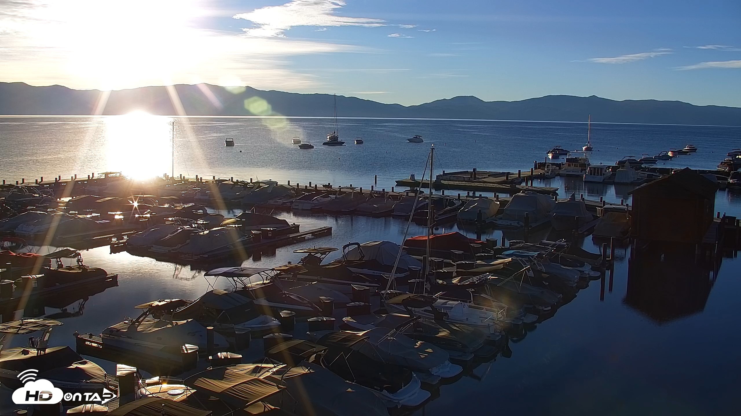 Snapshot of Tahoe City Marina - Lake Tahoe Live Webcam taken Sep 12, 2026, 7:20am PDT