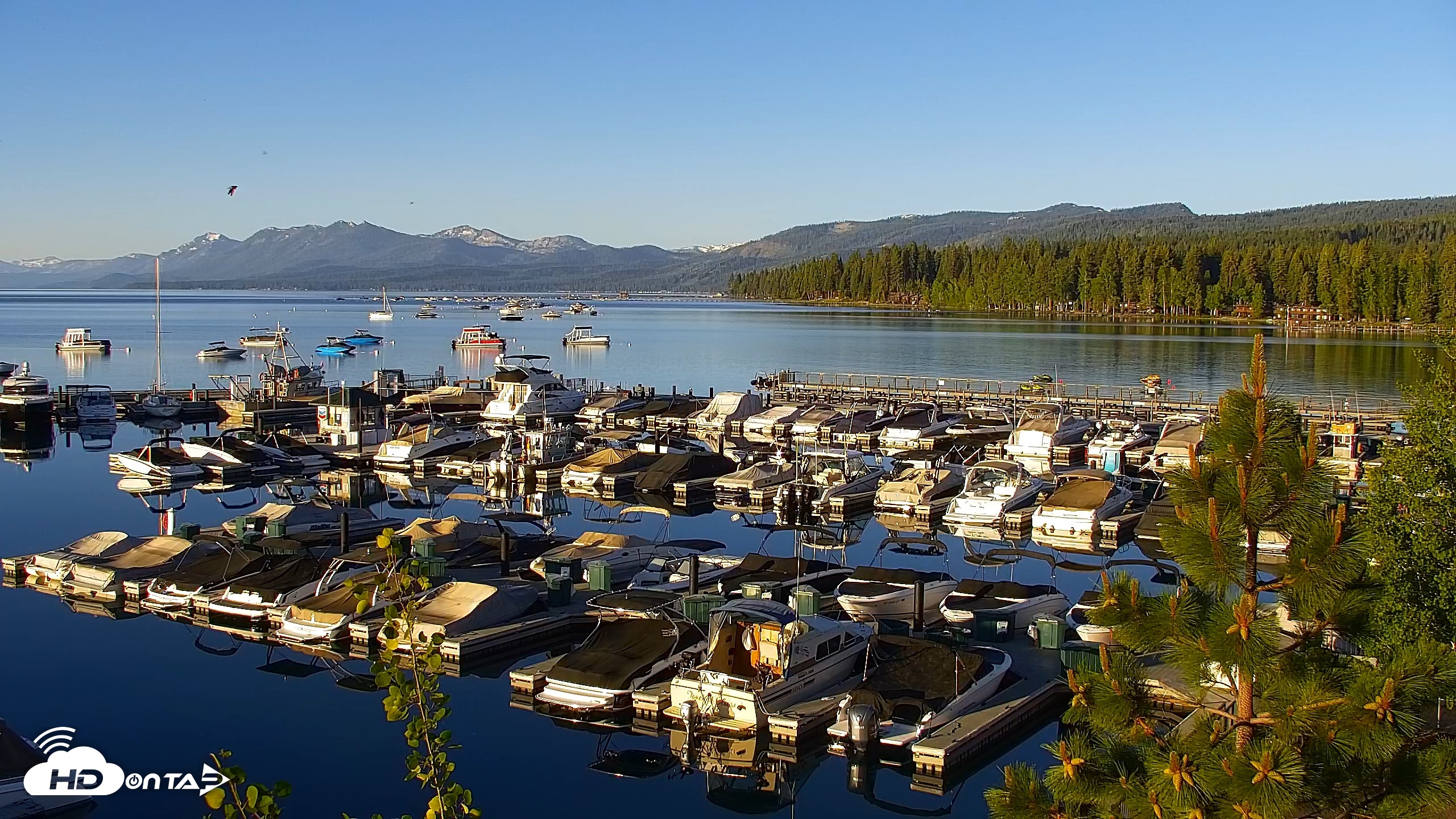Snapshot of Tahoe City Marina - Lake Tahoe Live Webcam taken Jun 13, 2026, 6:27am PDT