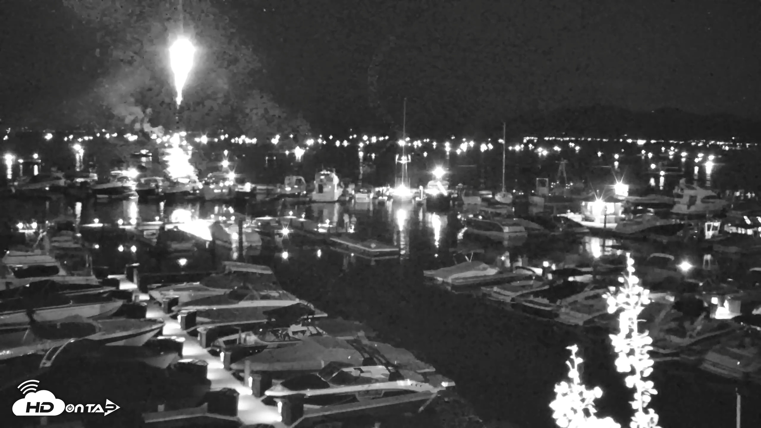 Snapshot of Tahoe City Marina - Lake Tahoe Live Webcam taken Jul 4, 2026, 9:38pm PDT