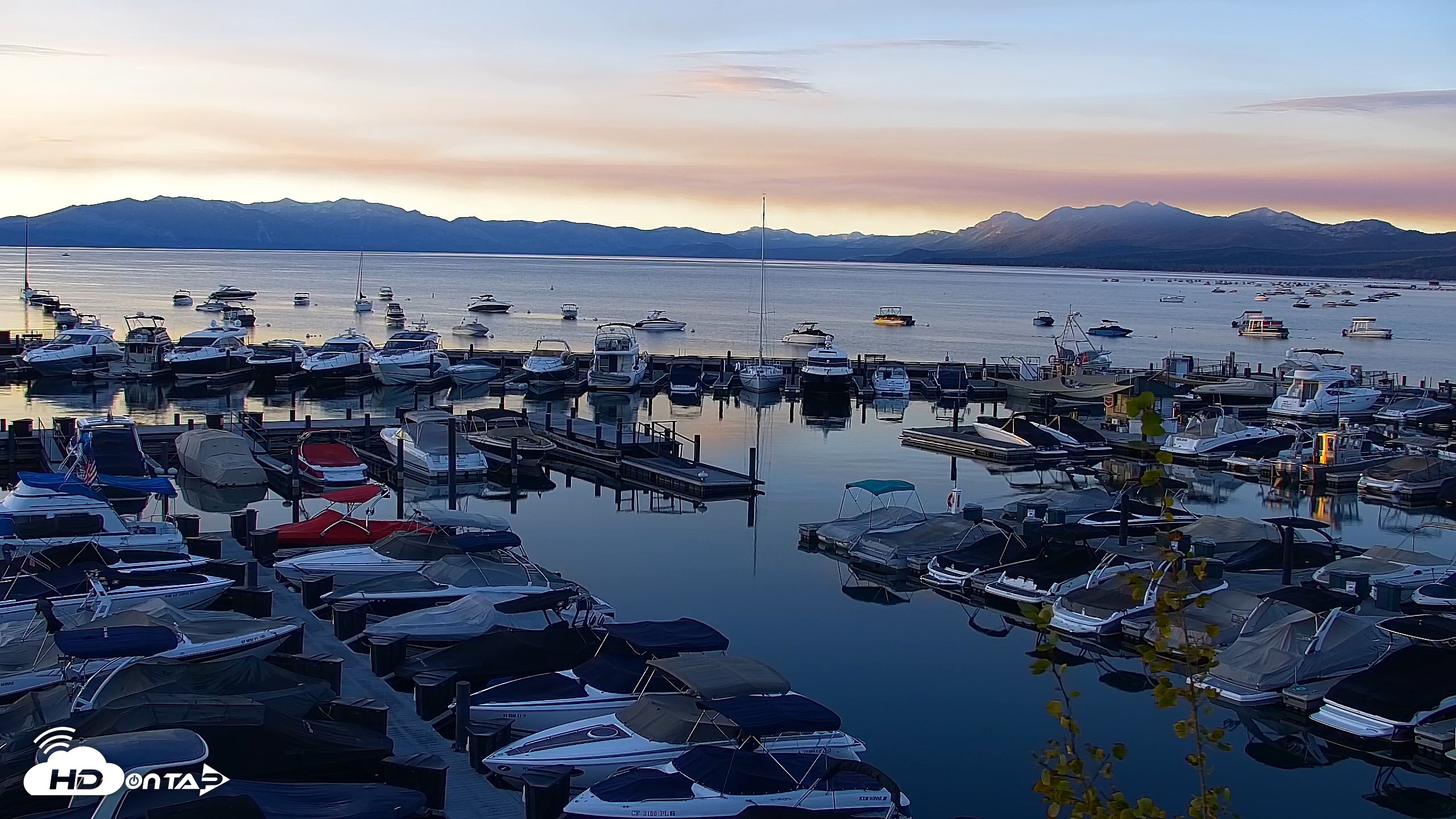 Snapshot of Tahoe City Marina - Lake Tahoe Live Webcam taken Sep 11, 2026, 6:52am PDT