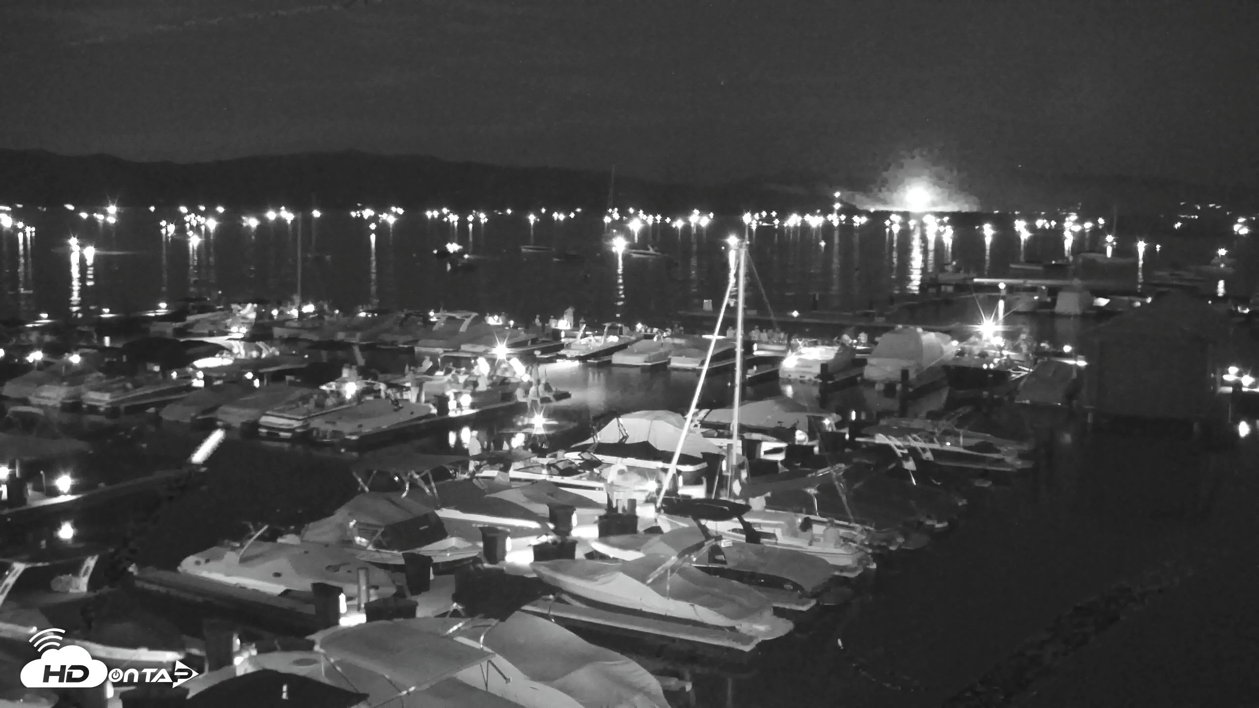 Snapshot of Tahoe City Marina - Lake Tahoe Live Webcam taken Jul 4, 2026, 9:36pm PDT