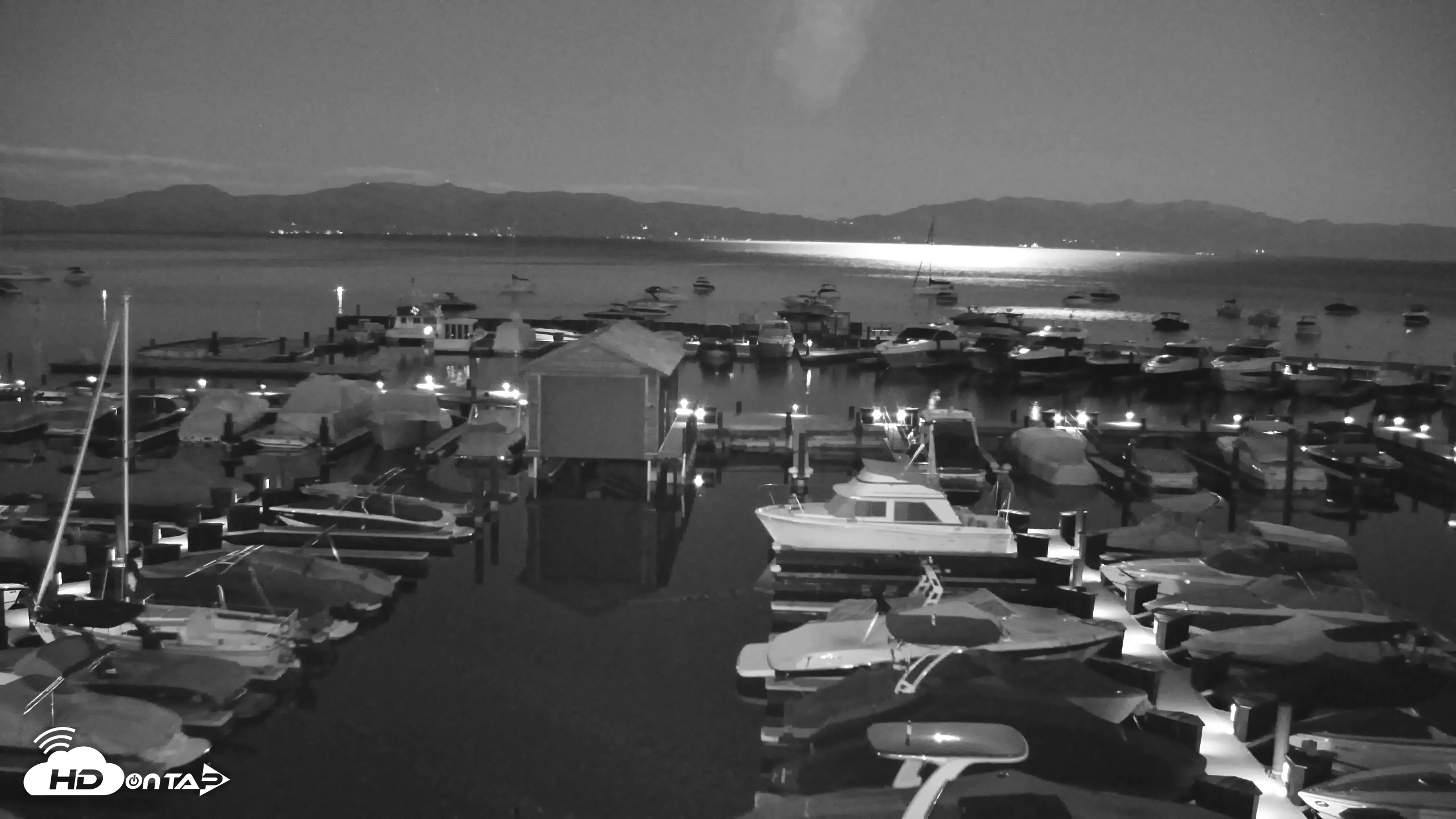 Snapshot of Tahoe City Marina - Lake Tahoe Live Webcam taken Sep 22, 2026, 7:47pm PDT