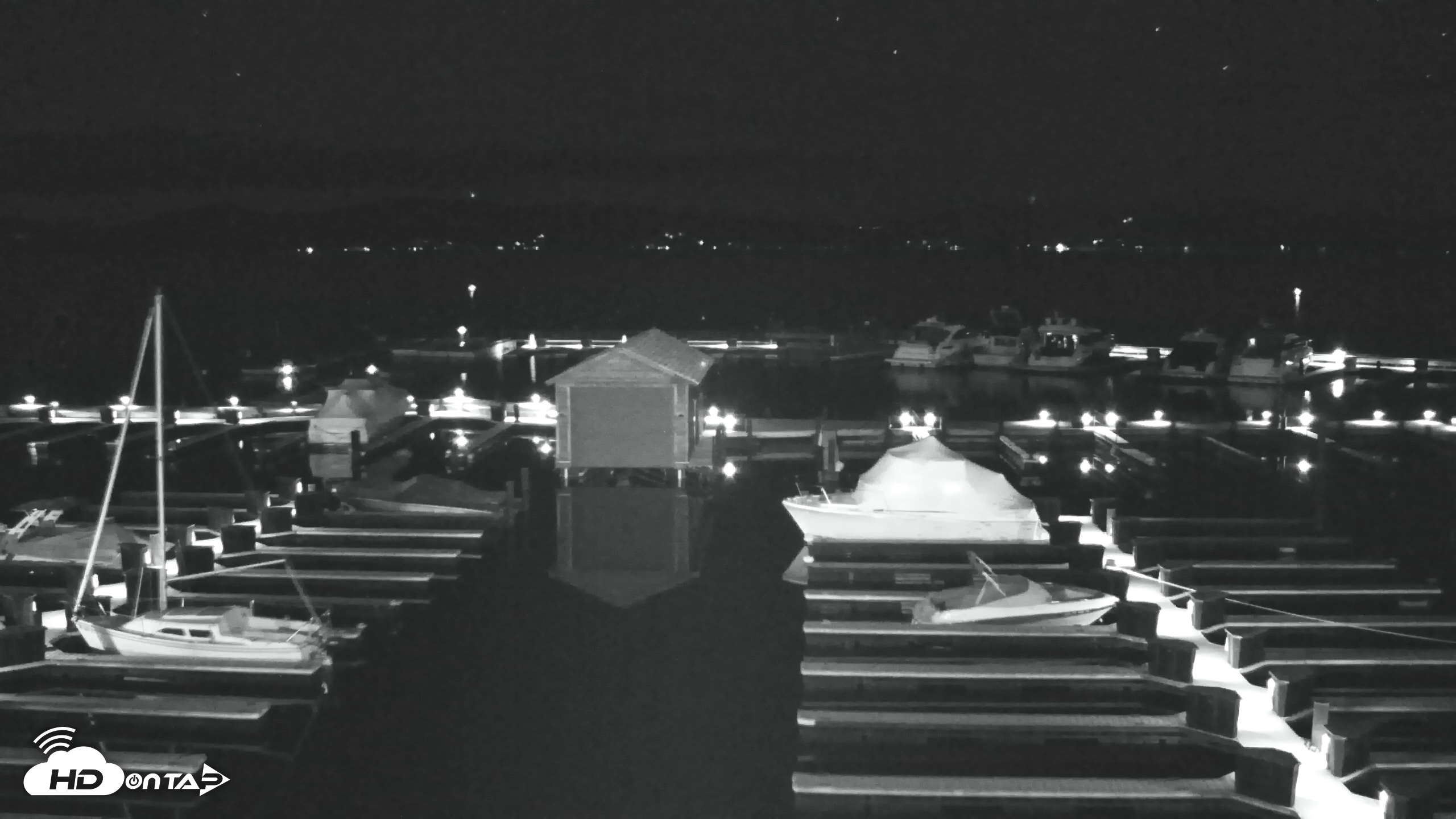 Snapshot of Tahoe City Marina - Lake Tahoe Live Webcam taken Apr 23, 2026, 2:40am PDT