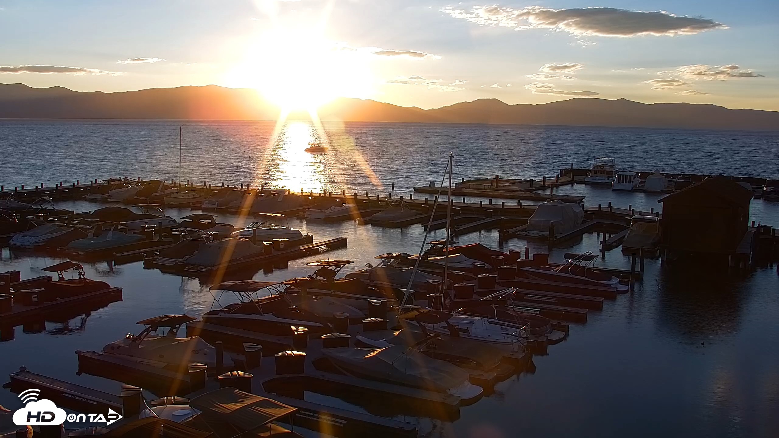 Snapshot of Tahoe City Marina - Lake Tahoe Live Webcam taken Oct 10, 2026, 7:23am PDT
