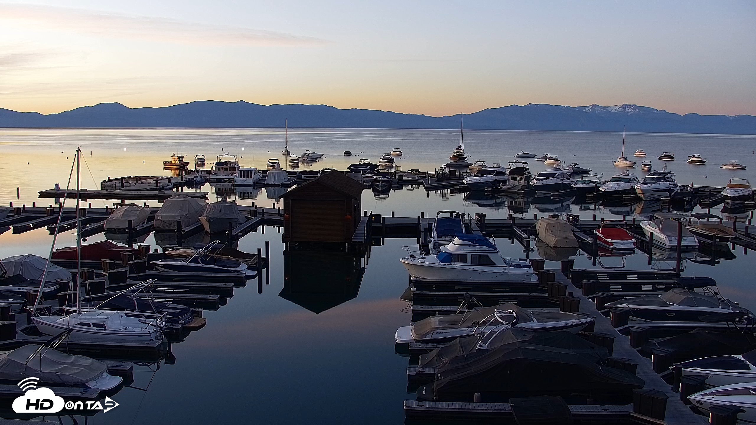 Snapshot of Tahoe City Marina - Lake Tahoe Live Webcam taken Jun 2, 2026, 5:29am PDT