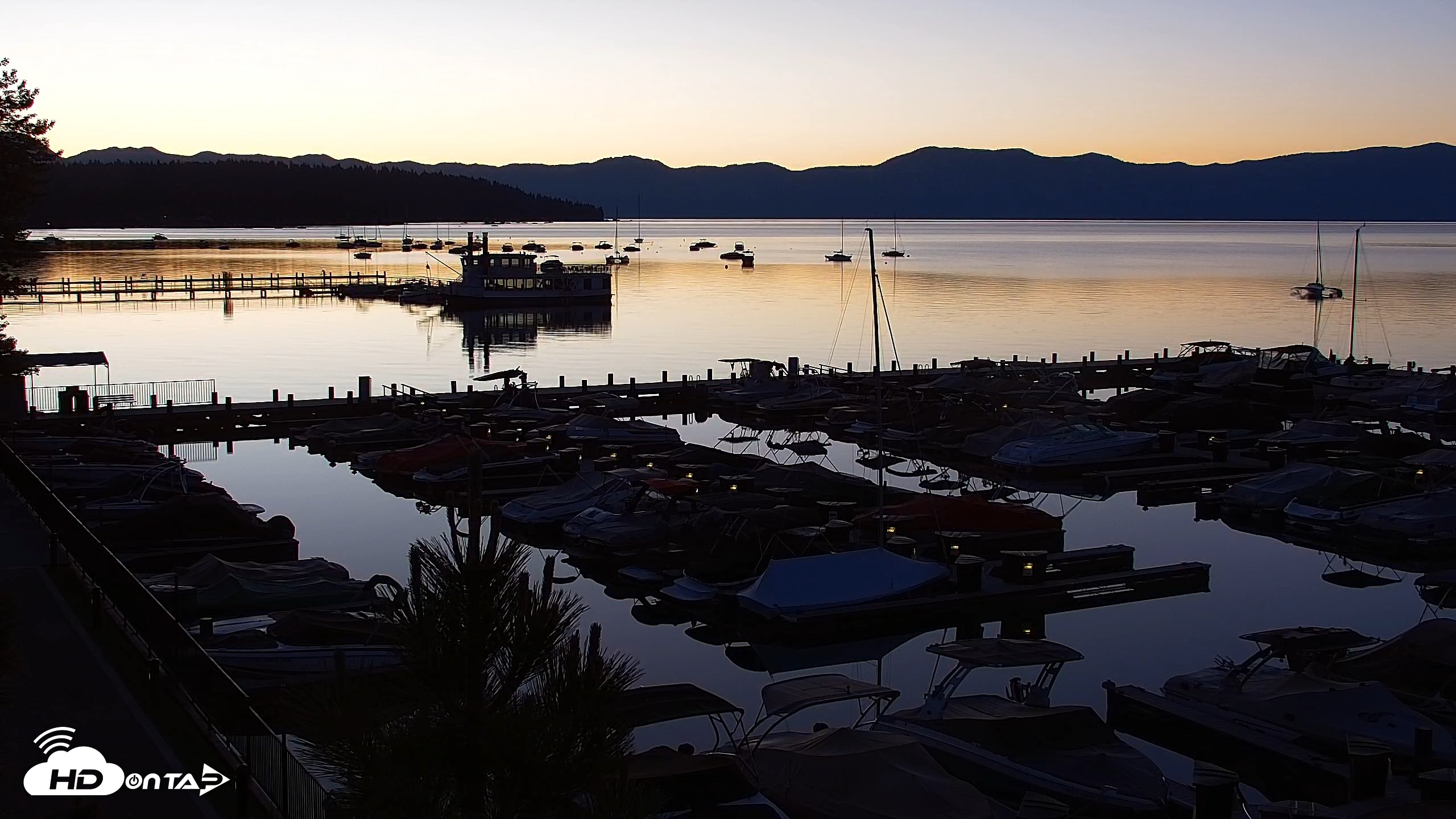 Snapshot of Tahoe City Marina - Lake Tahoe Live Webcam taken Jun 13, 2026, 5:16am PDT