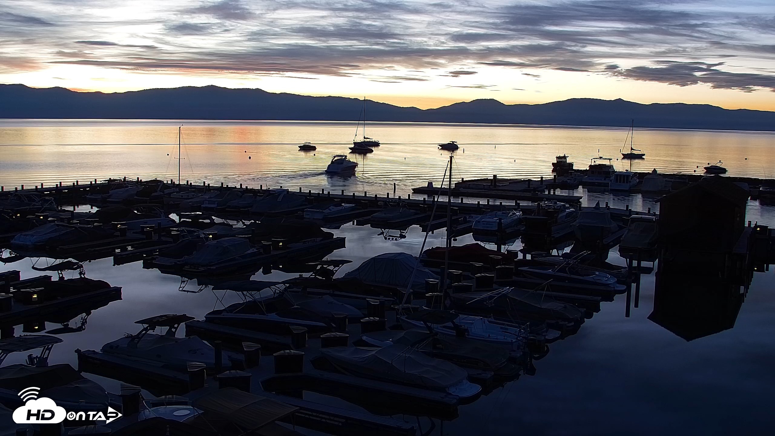 Snapshot of Tahoe City Marina - Lake Tahoe Live Webcam taken Oct 2, 2026, 6:39am PDT