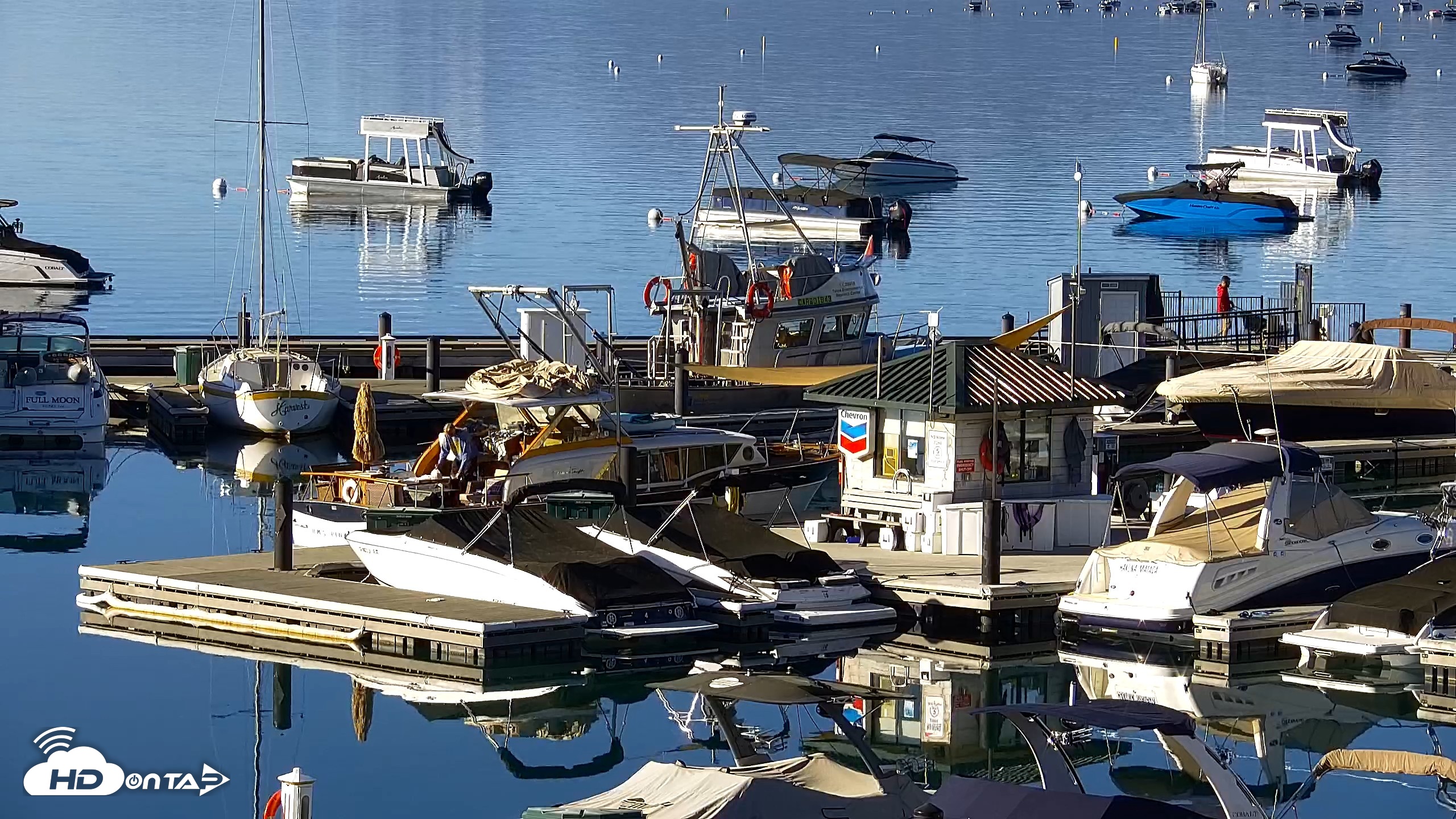 Snapshot of Tahoe City Marina - Lake Tahoe Live Webcam taken Jun 12, 2026, 7:32am PDT