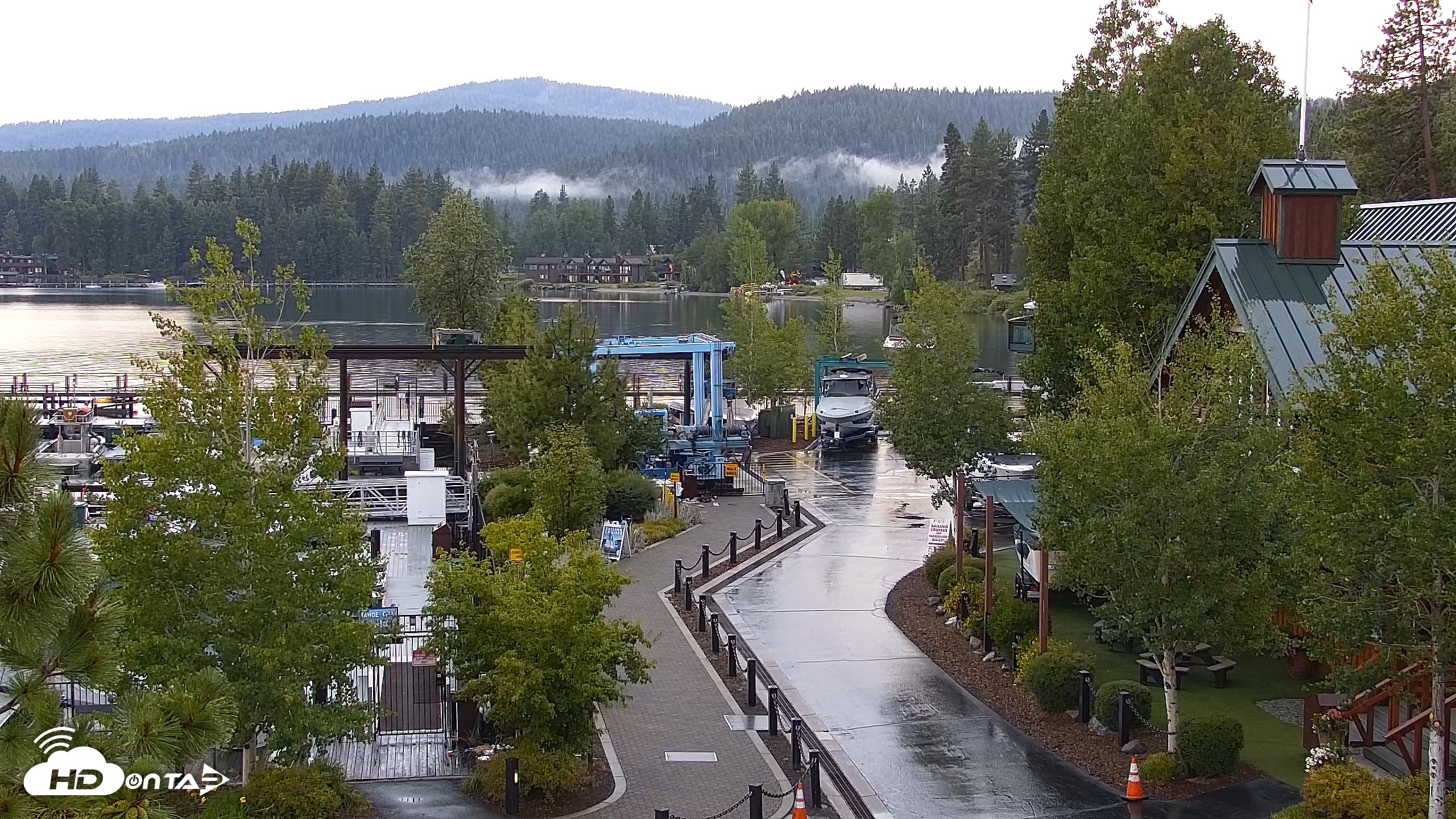 Snapshot of Tahoe City Marina - Lake Tahoe Live Webcam taken Jul 13, 2026, 6:08am PDT