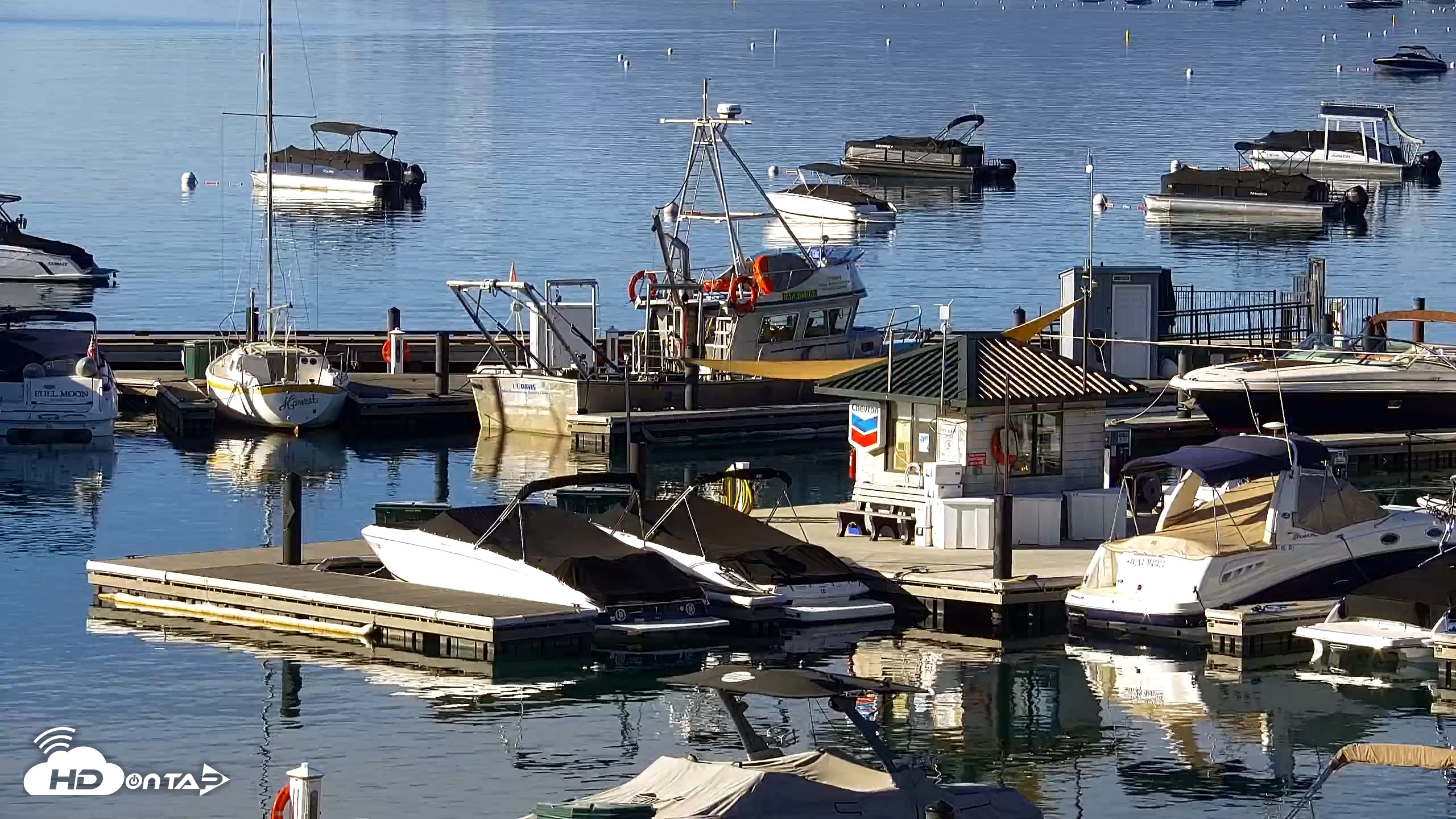 Snapshot of Tahoe City Marina - Lake Tahoe Live Webcam taken Jun 2, 2026, 7:48am PDT