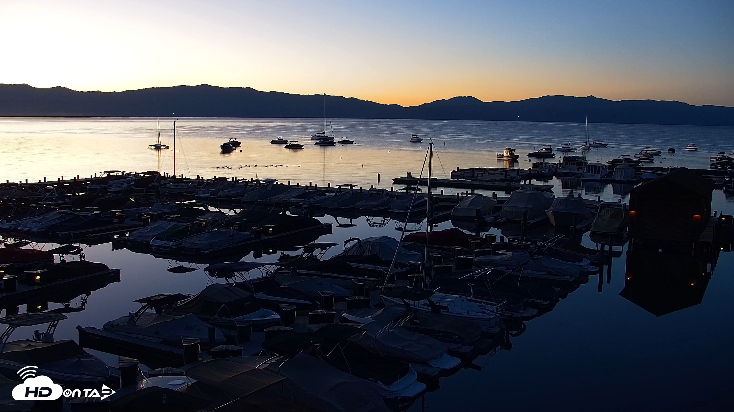 Snapshot of Tahoe City Marina - Lake Tahoe Live Webcam taken Jul 28, 2026, 5:34am PDT