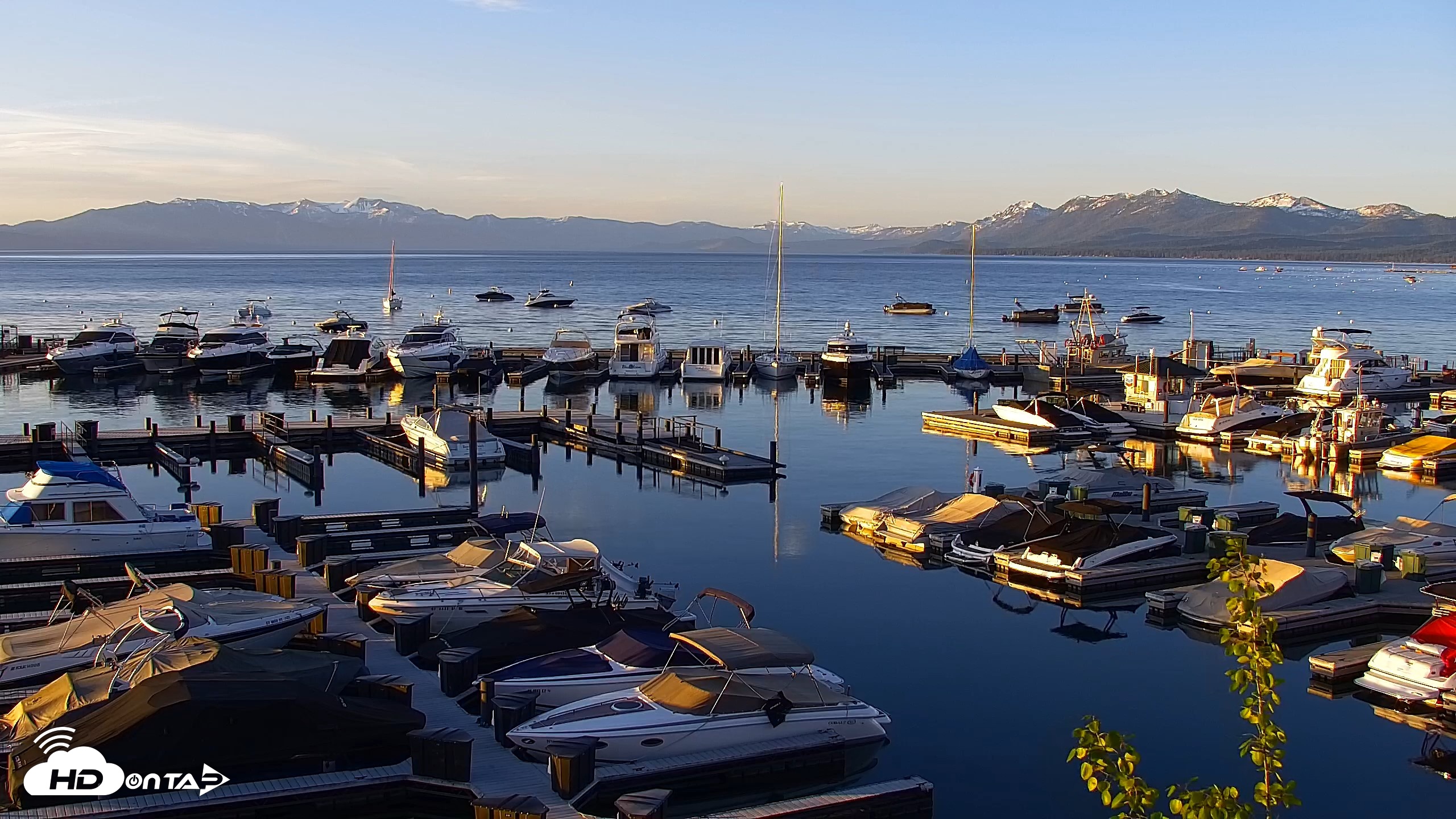 Snapshot of Tahoe City Marina - Lake Tahoe Live Webcam taken May 13, 2026, 6:16am PDT