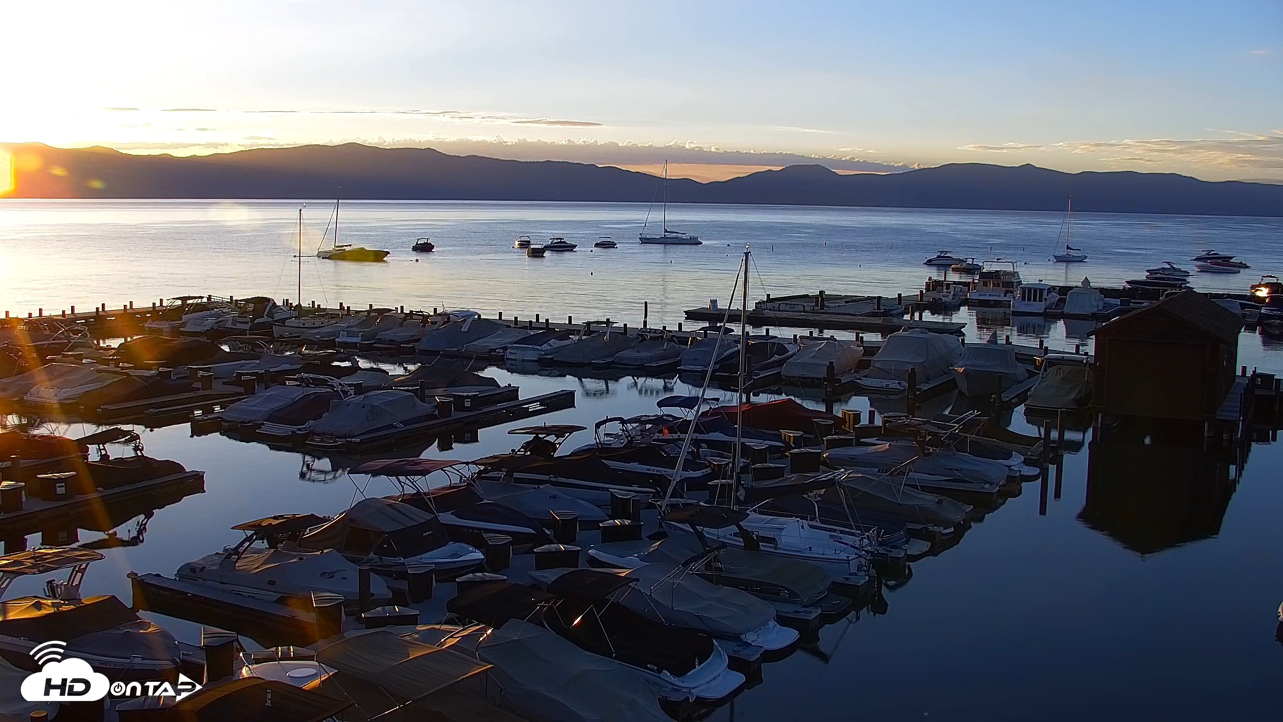 Snapshot of Tahoe City Marina - Lake Tahoe Live Webcam taken Aug 27, 2026, 6:41am PDT