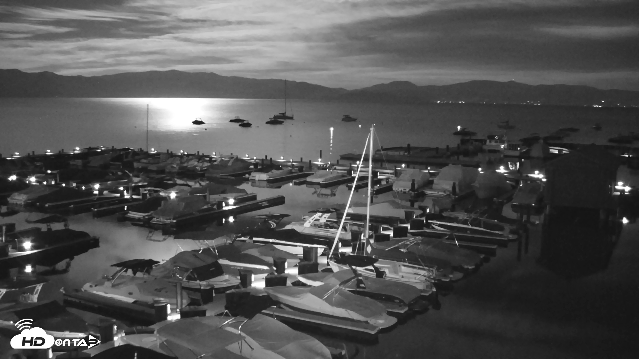 Snapshot of Tahoe City Marina - Lake Tahoe Live Webcam taken Sep 26, 2026, 8:15pm PDT