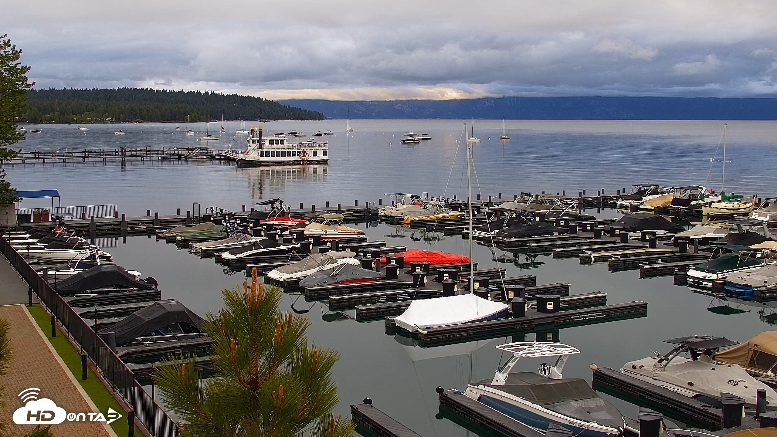 Snapshot of Tahoe City Marina - Lake Tahoe Live Webcam taken May 29, 2026, 6:01am PDT